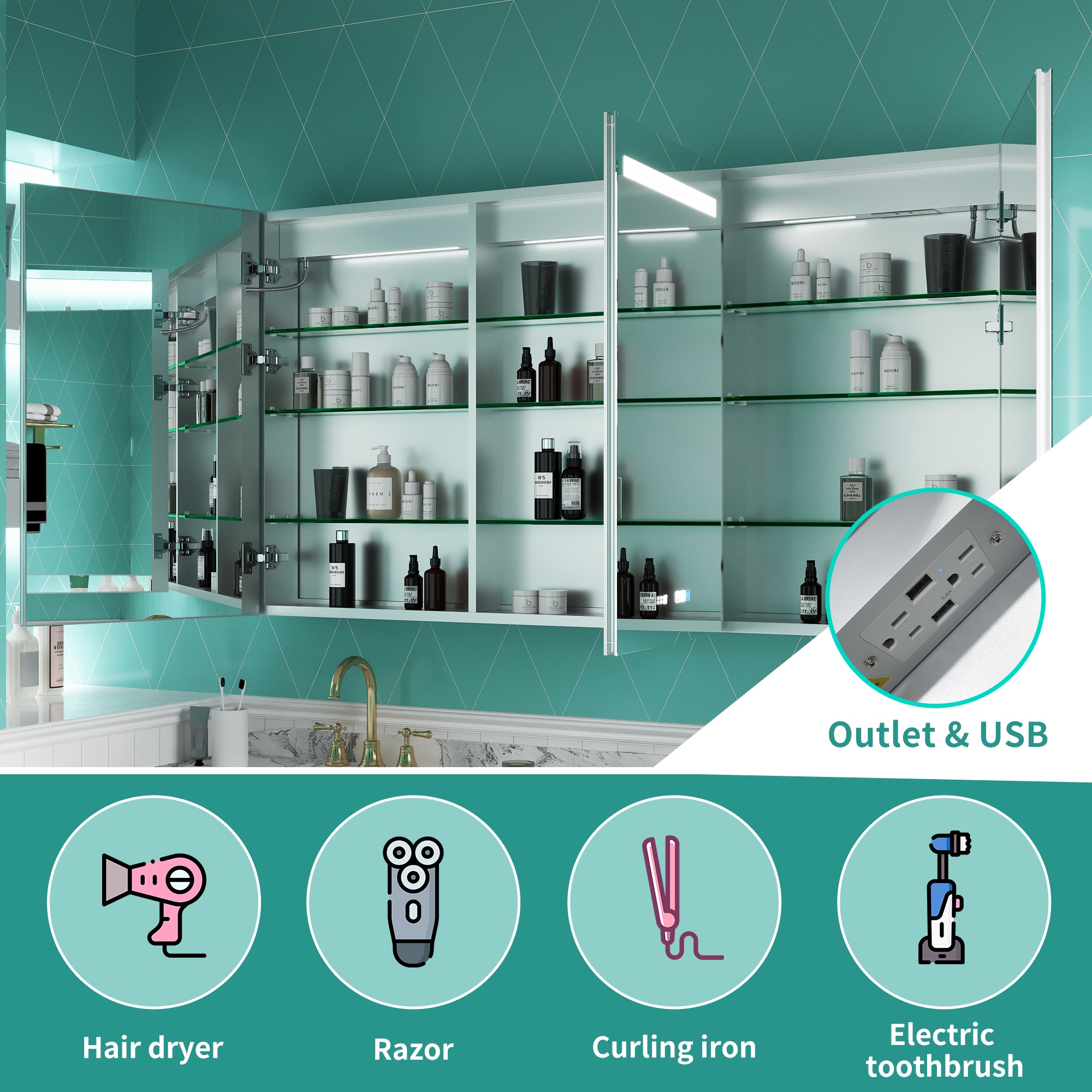 ExBrite 2430V3LV3R1226XD2 Bathroom-Medicine-Cabinets - View #9
