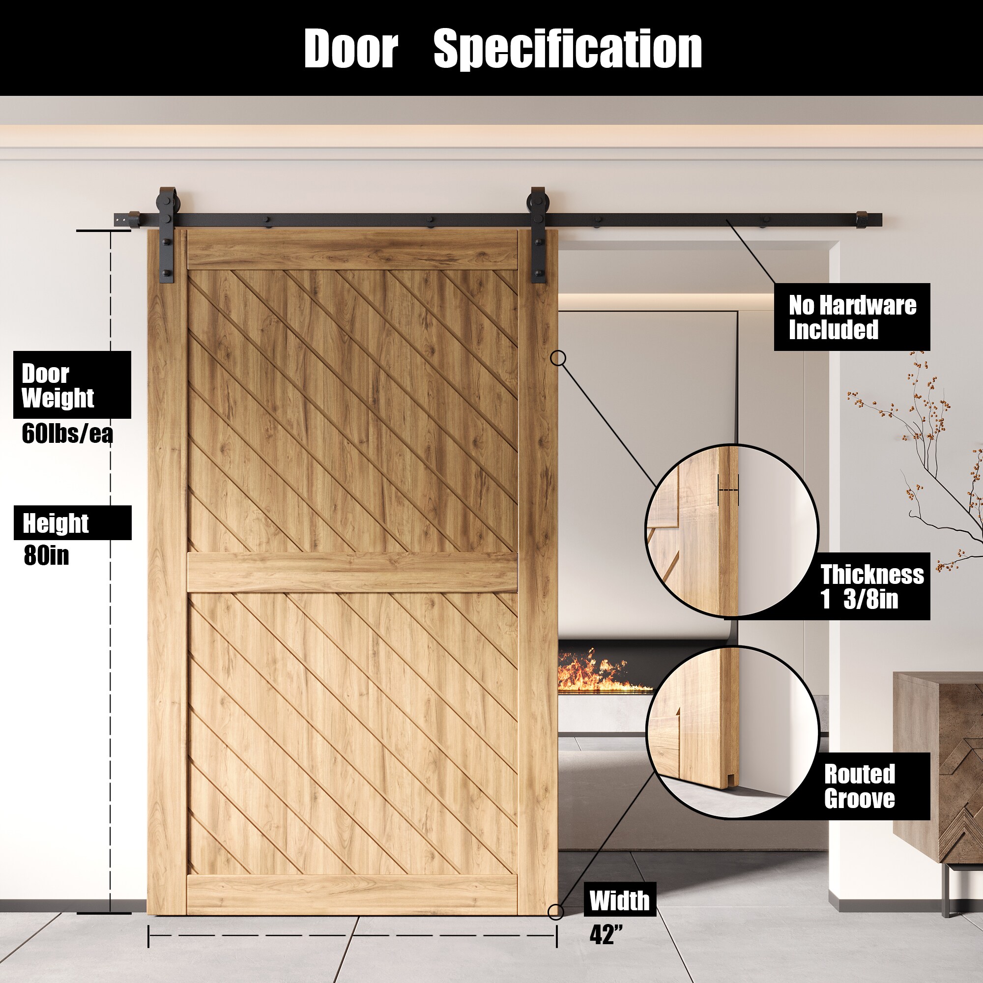 HOMACER XT2-4280 Barn-Doors - View #2