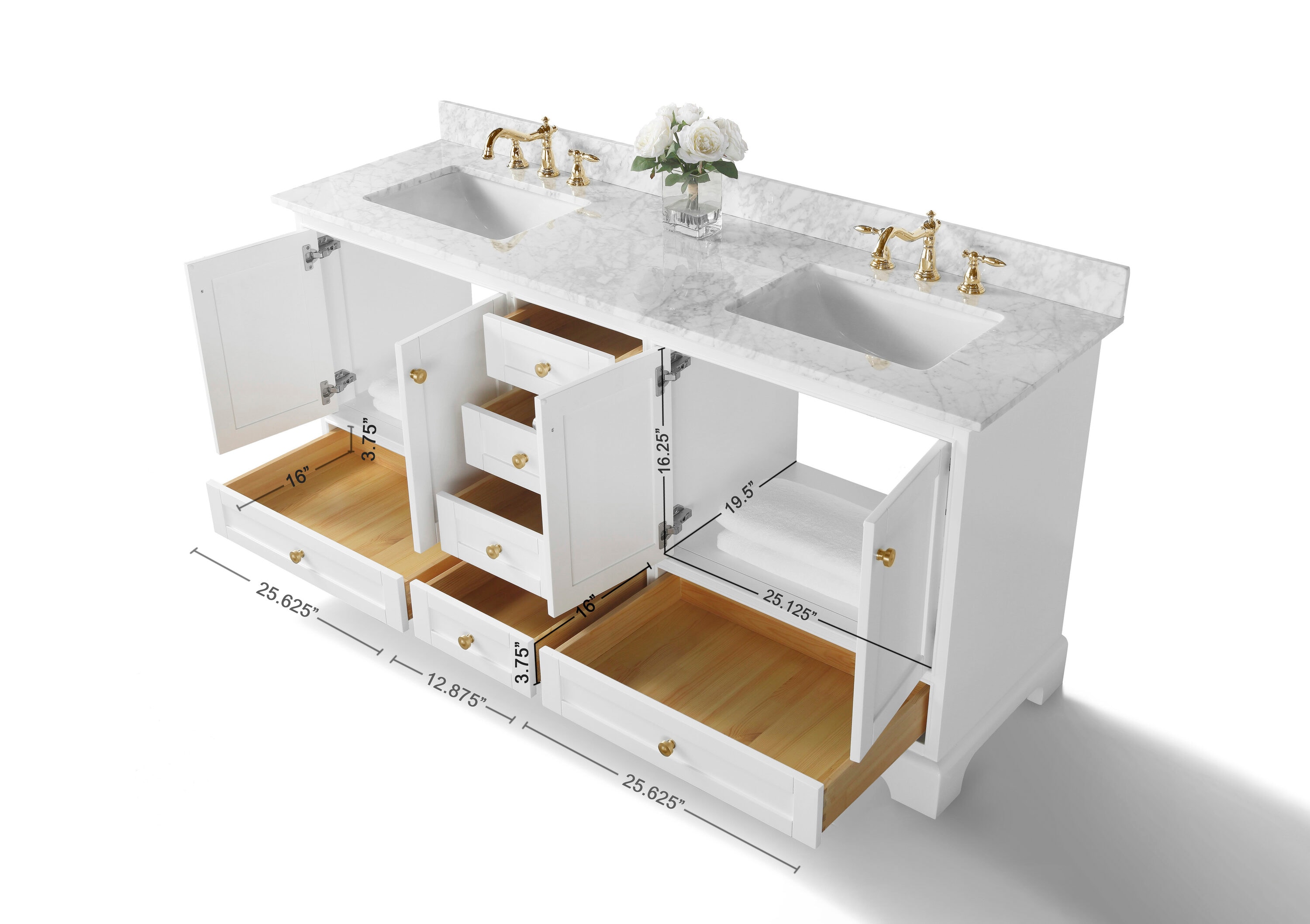 Ancerre Designs VTSAUDREY72WCWGD Bath-Vanity-Combo - View #7
