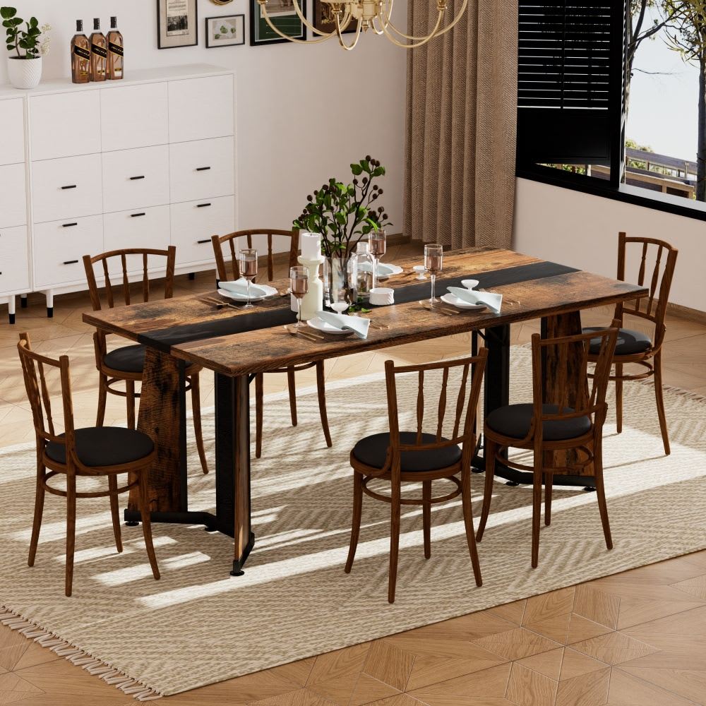 Coolbibila QAK-DINING-BROWN Dining-Tables - View #4