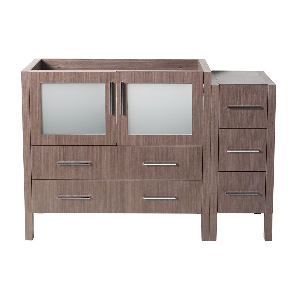 Fresca FCB62-3612GO Torino 48-in Gray Oak - 2 PCS Bathroom Vanity Base Cabinet without Top