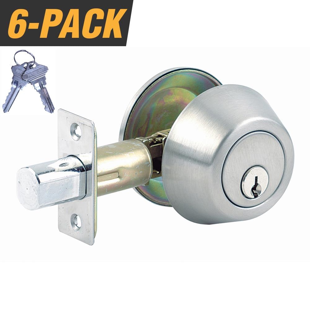 Premier Lock GR3DB04C-6 Stainless Steel Single Cylinder Deadbolt