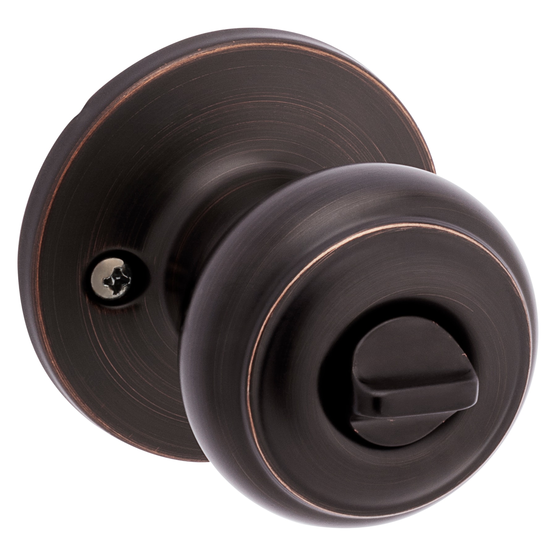 RELIABILT Rockbrook Antique Bronze Interior Bed/Bath Privacy Door Knob ...