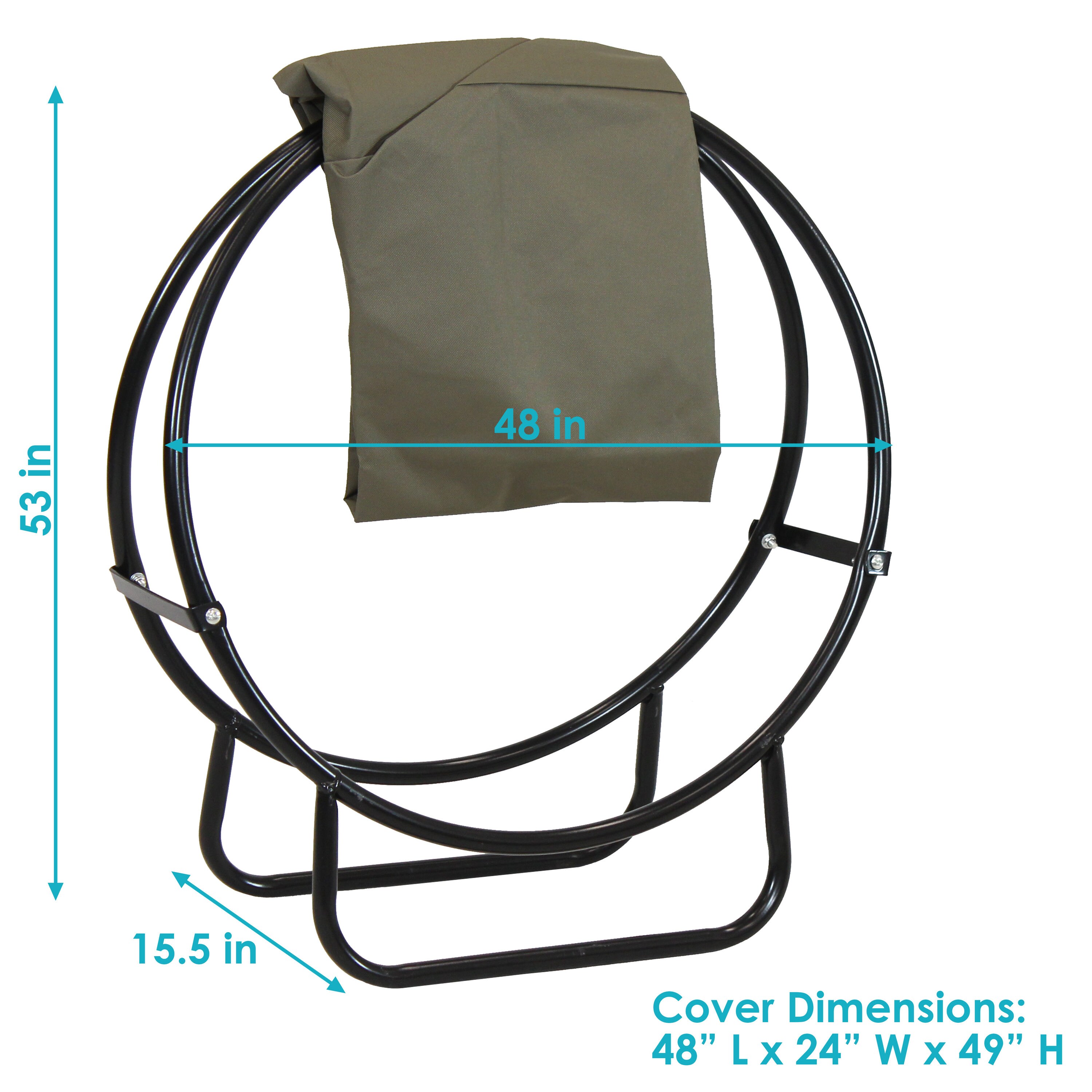 Sunnydaze Decor QX-48LH-KHAKI-COMBO Firewood-Storage - View #7
