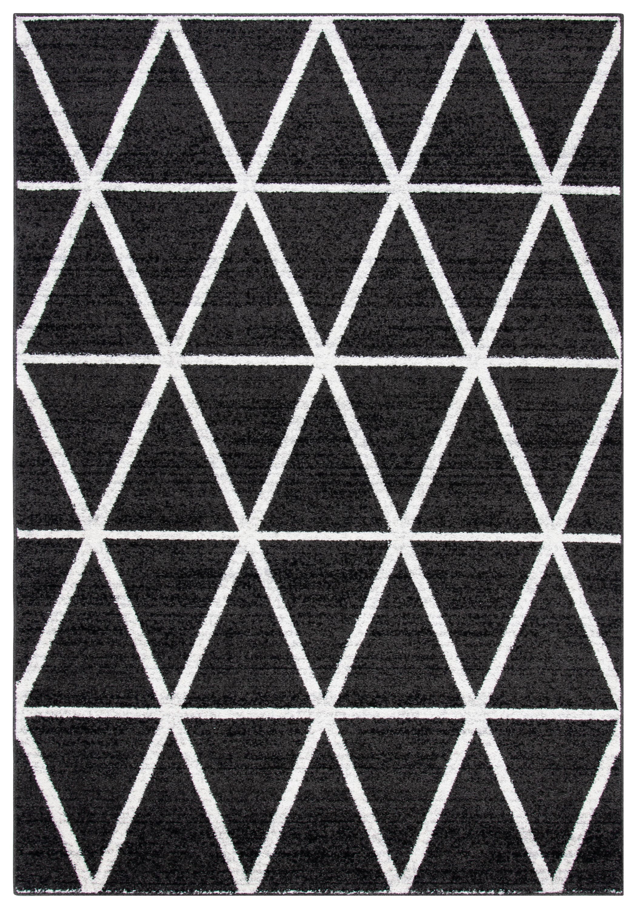 Safavieh ADR262G-8 Adirondack 8 x 10 (ft) Loomed Polypropylene Black/Ivory Rectangular Indoor Geometric Bohemian/Eclectic Area rug