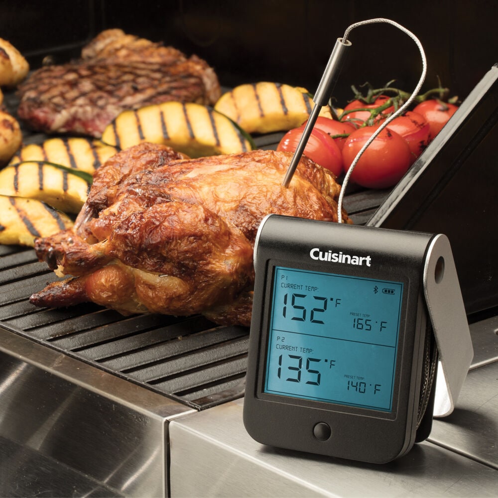 Chef IQ Smart Thermometer Extra Probe No. 2, Bluetooth/Wifi Enabled, allows Monitoring of Two Foods at Once, for Grill, Oven, SM
