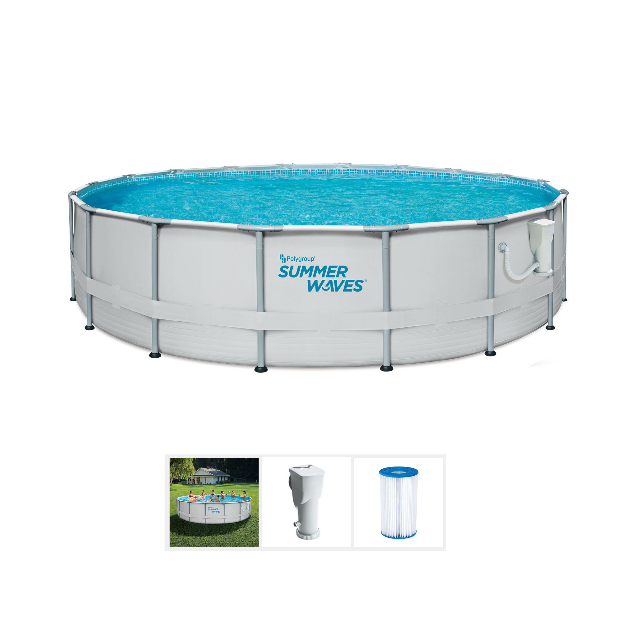 Summer Waves Round Above-Ground Pools at Lowes.com