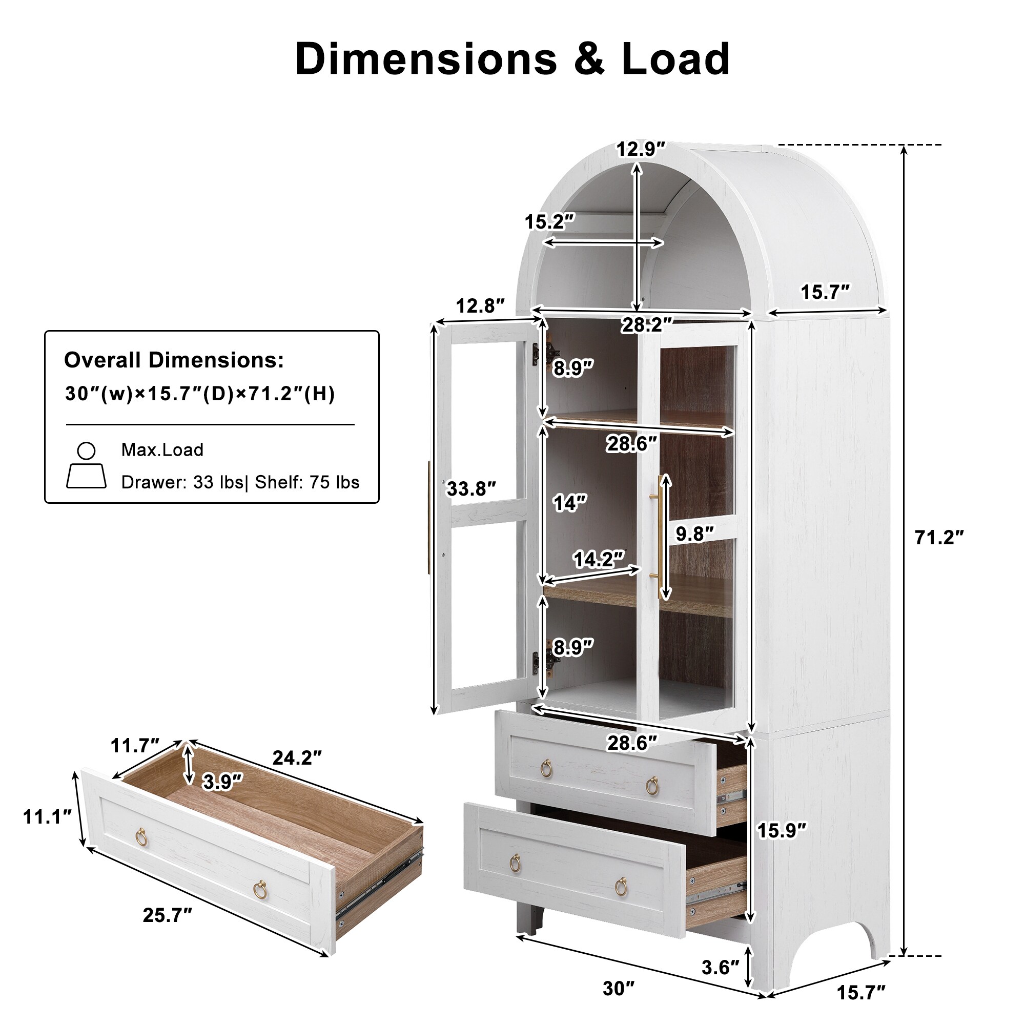 ModernLuxe L3P-N707P288972W Dining-Kitchen-Storarge - View #9