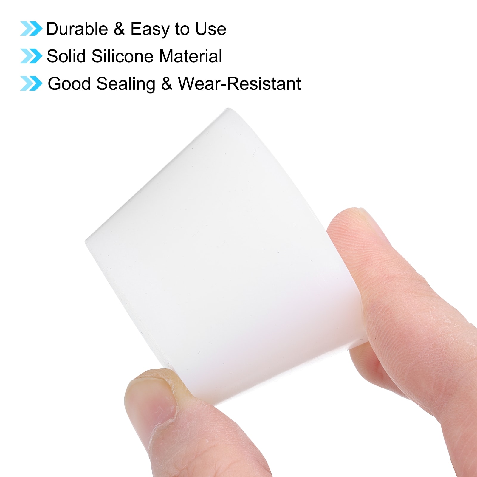Unique Bargains 3pcs White Silicone Solid Rubber Stoppers Tapered Plugs ...
