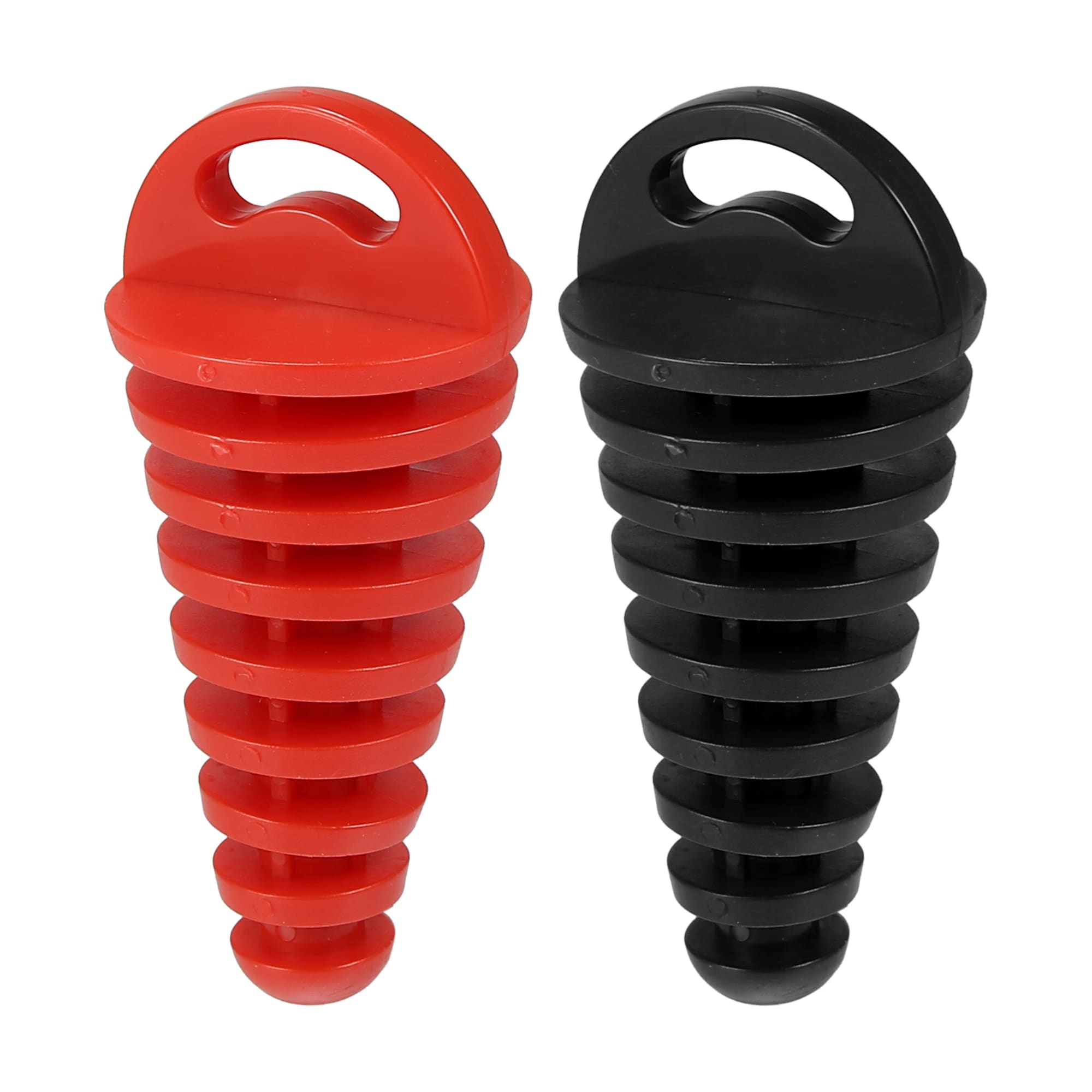 Unique Bargains 2pcs Exhaust Pipe Plug Exhaust Silencer 15-38mm Muffler Exhaust Wash Plug Exhaust Pipe Plugs for Motorcycle Universal Rubber Black Red