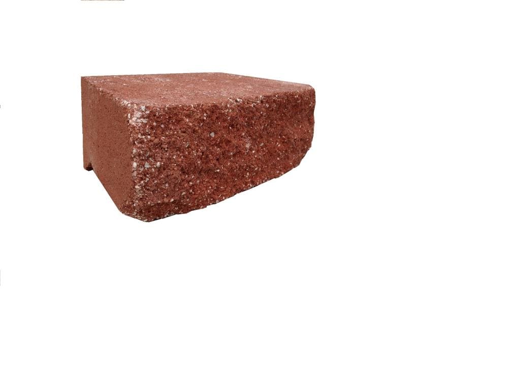 Lowe's 4-in H x 12-in L x 7-in D Red Concrete Retaining Wall Block | 703145481