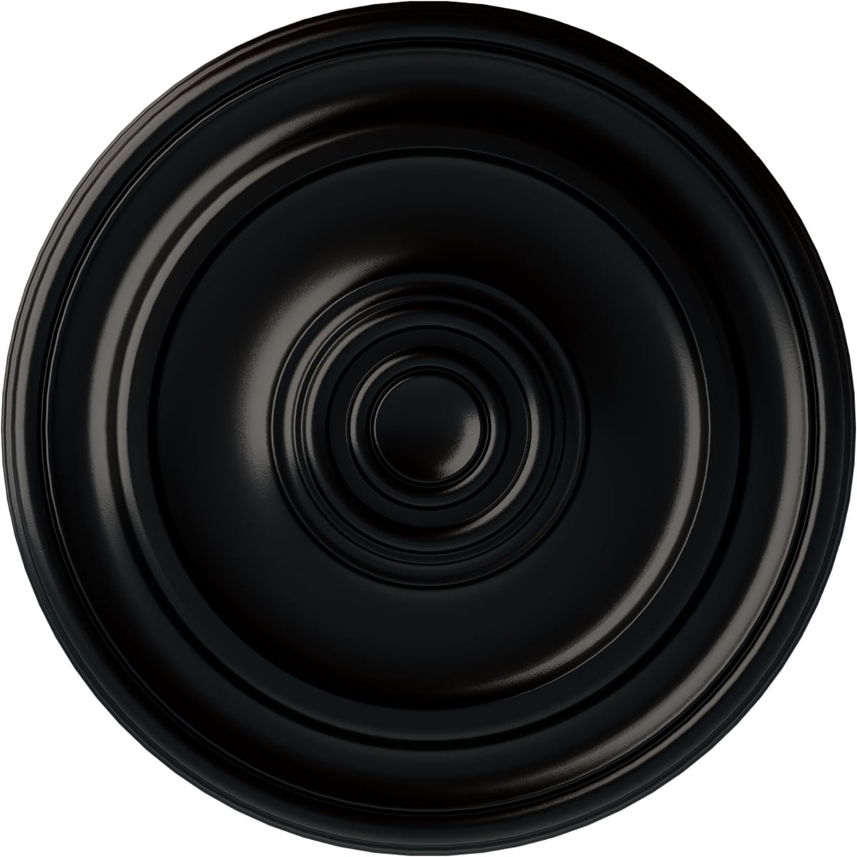 Ekena Millwork CM20KPBLF Kepler Traditional 19.75-in W x 19.75-in L Jet Black Polyurethane Ceiling Medallion
