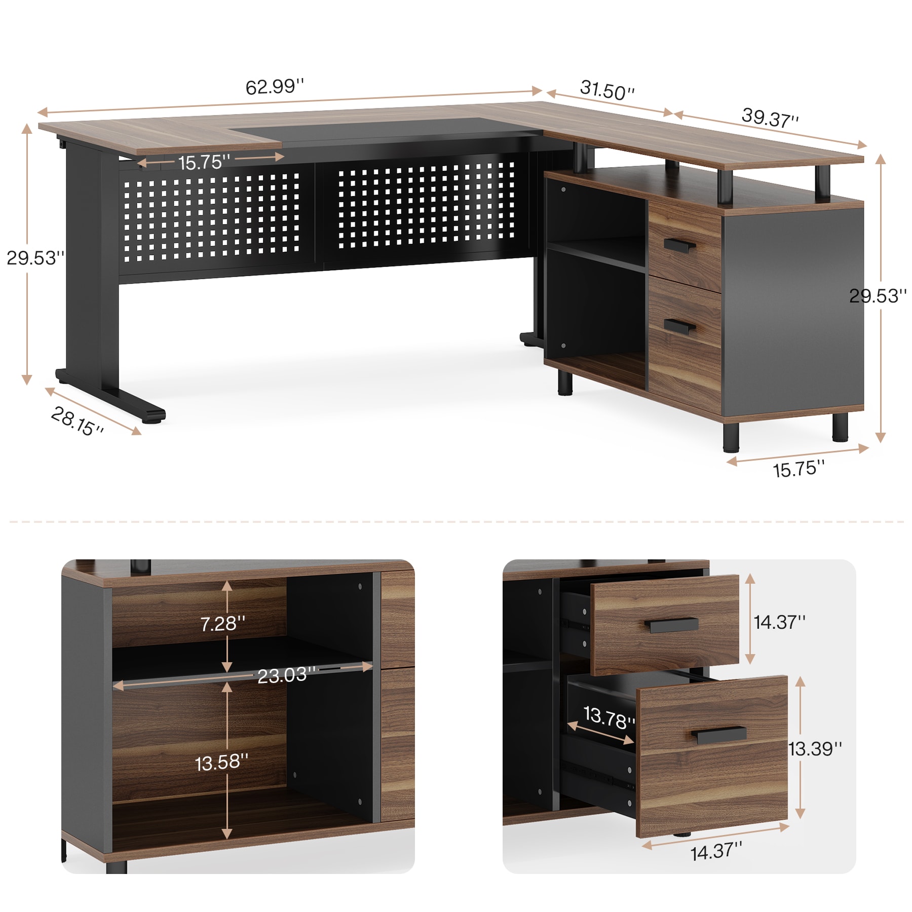 Tribesigns LWFD-F1976 Office-Tables - View #5