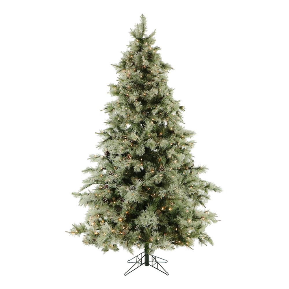 Fraser Hill Farm 7.5-ft Pine Pre-lit Artificial Christmas Tree with ...