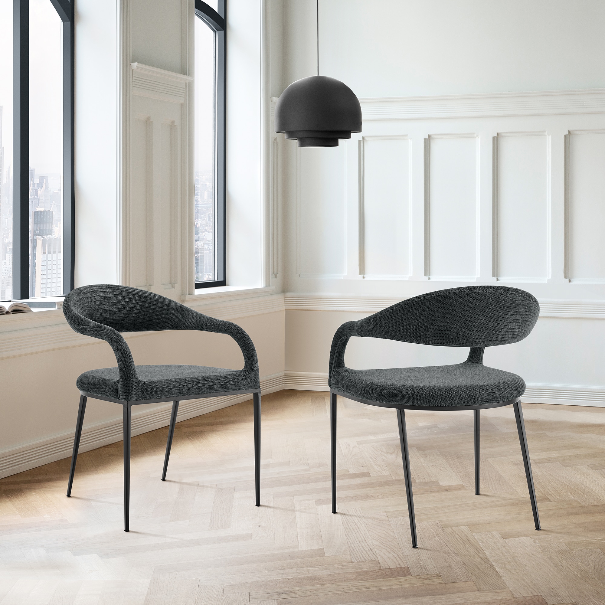 Armen Living LCMOSIBLKCH Dining-Chairs - View #2