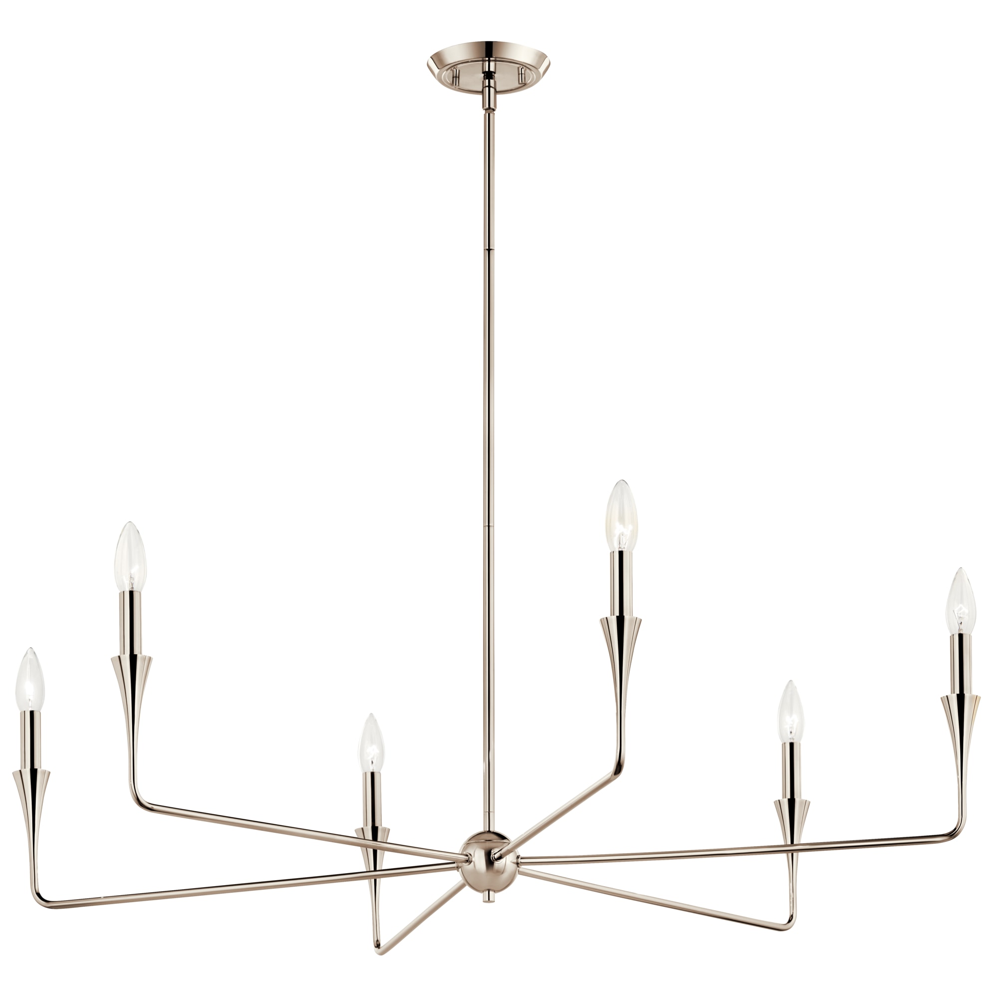 Kichler Alvaro 6-Light Polished Nickel Modern/Contemporary Bare Bulb Chandelier