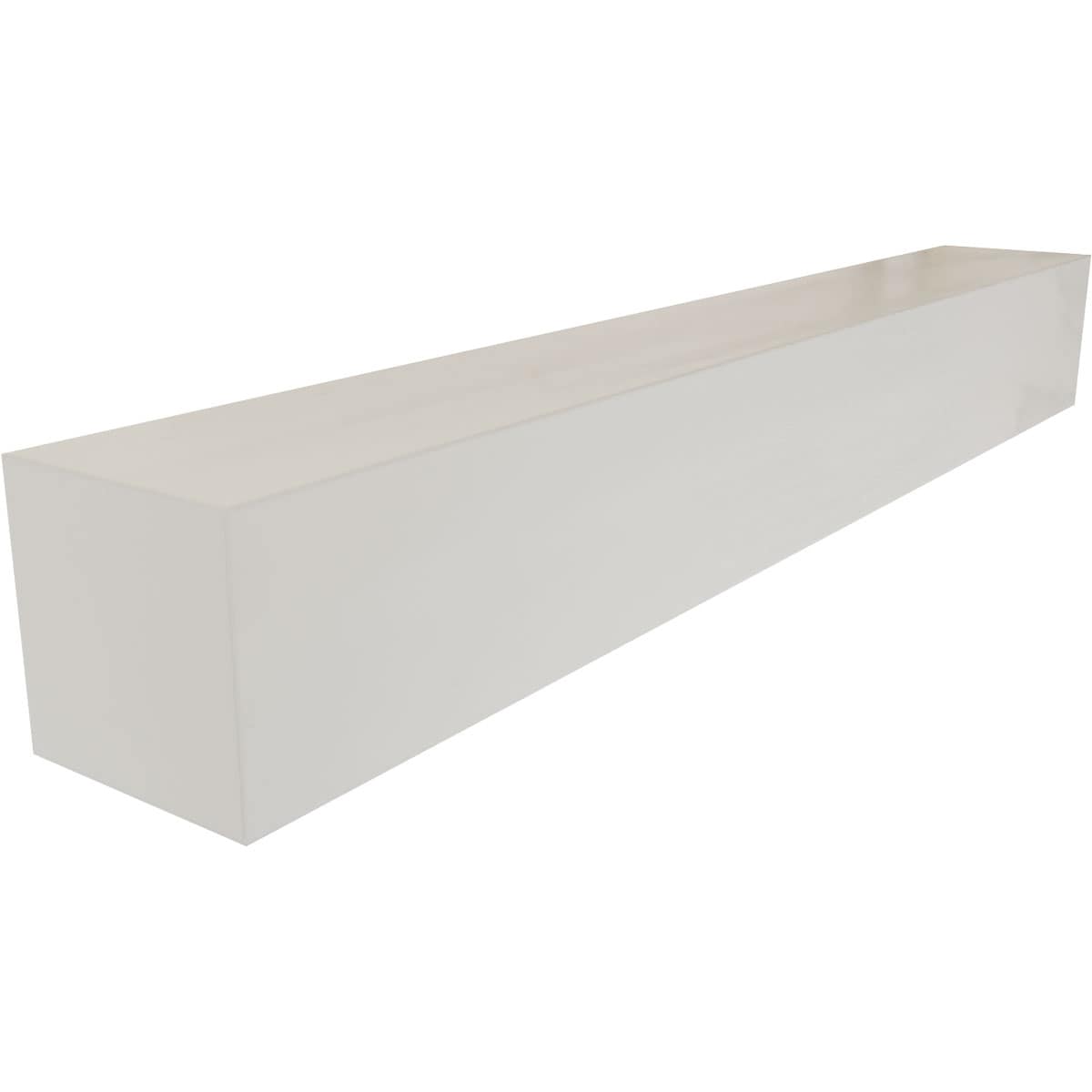 Ekena Millwork MANUSM04X04X36UN 36-in W x 4-in H x 4-in D Ready For Paint Hollow Urethane Rustic Fireplace Mantel