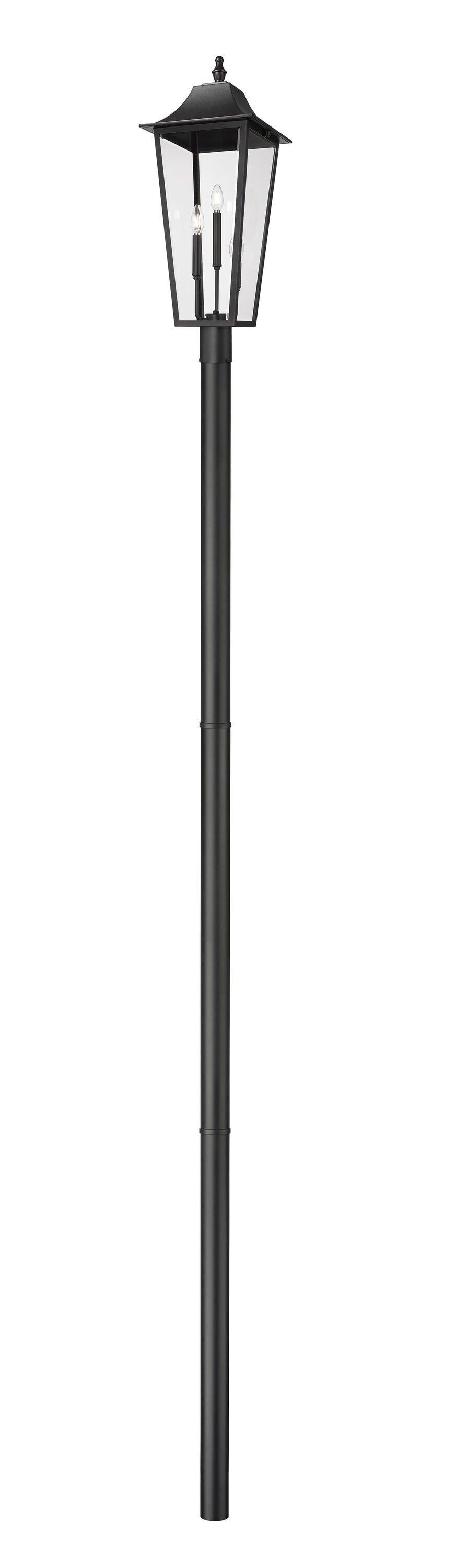 Z-Lite 5008PHXLR-5009P120-B Gannon 149.5-Inches H Black Hardwired LED Incandescent Post light