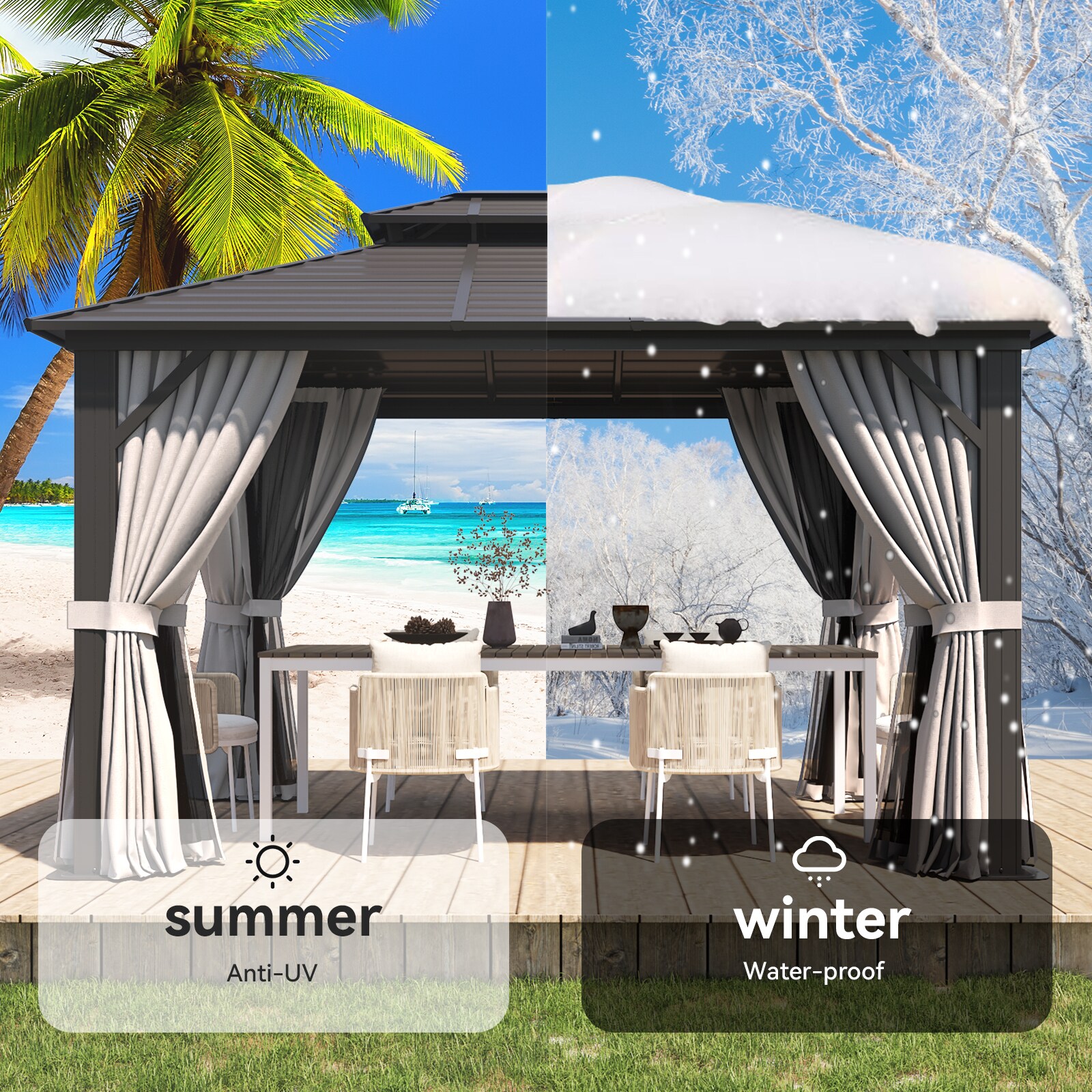 AOXUN G30014 Wood-Resin-Gazebos - View #7