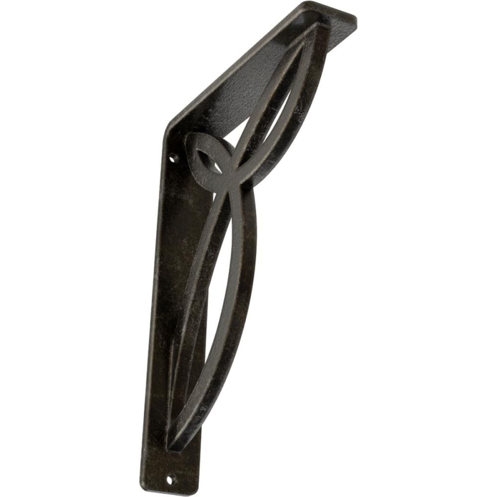 Ekena Millwork BKTM01X05X08SVEAWS Versailles 5.5-in x 1.5-in x 8-in Gray Wrought iron Countertop support bracket