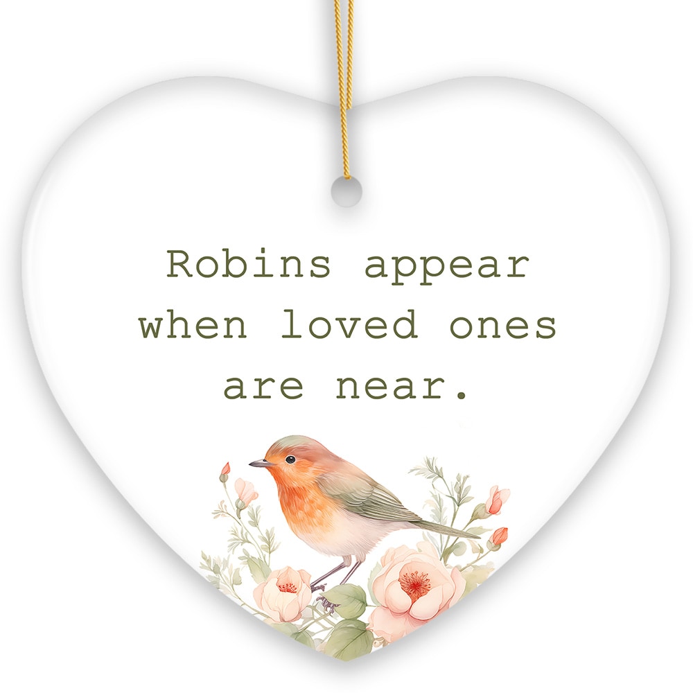 OrnamentallyYou 2306 Robins Appear When Loved Ones are Near Ornament Christmas Memory Gift V2