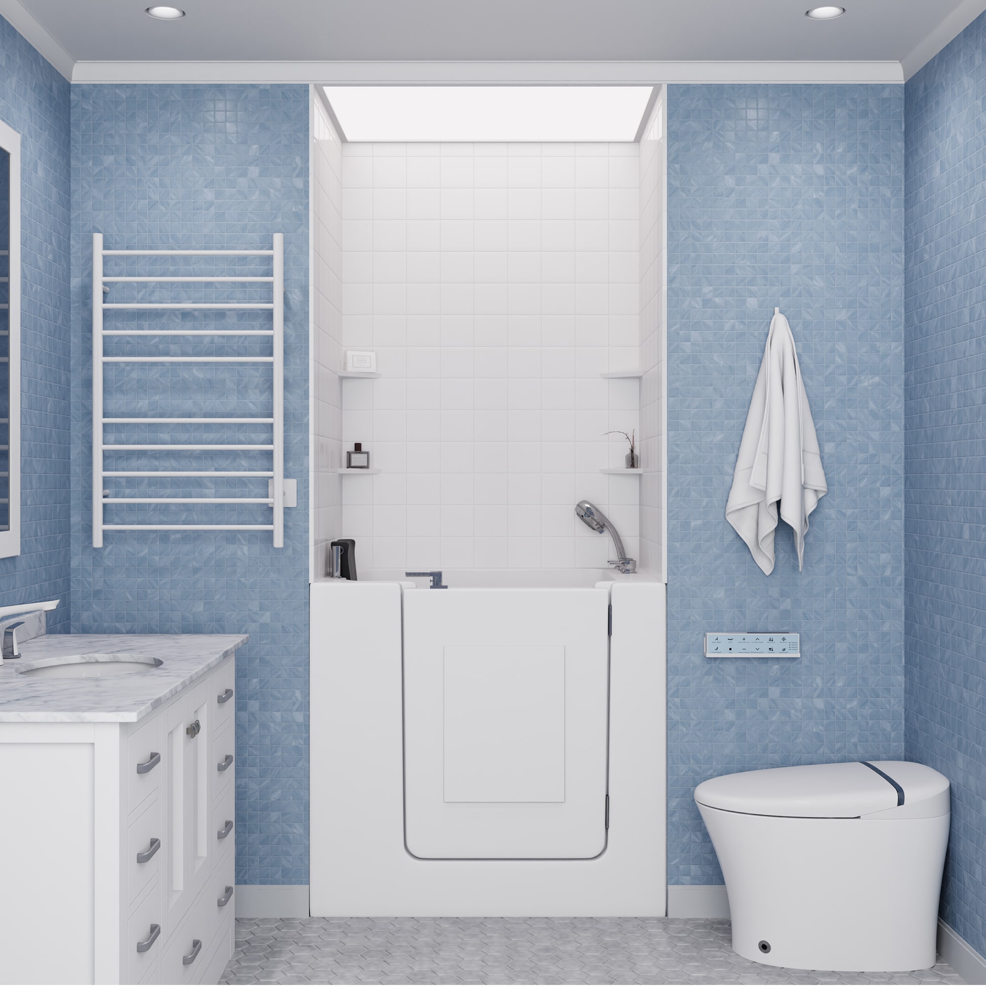 ANZZI SW-6060SQ4-WH Shower-Wall-Surrounds - View #2