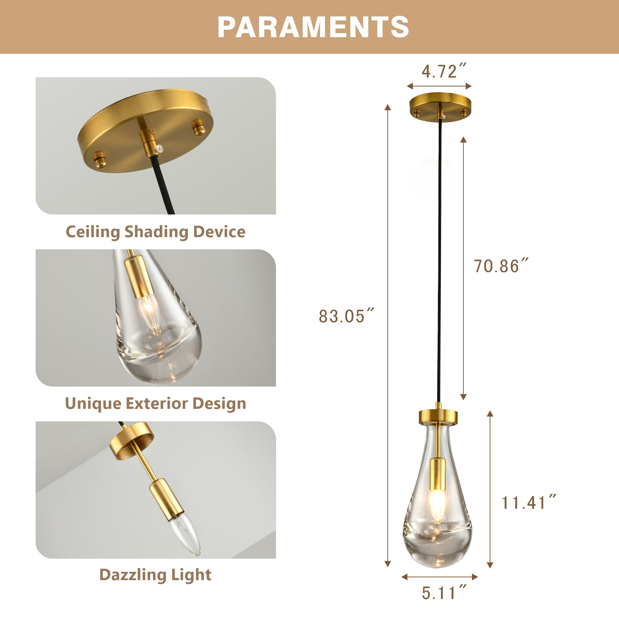 WELLFOR WCP713E12-8 Pendant-Lights - View #4