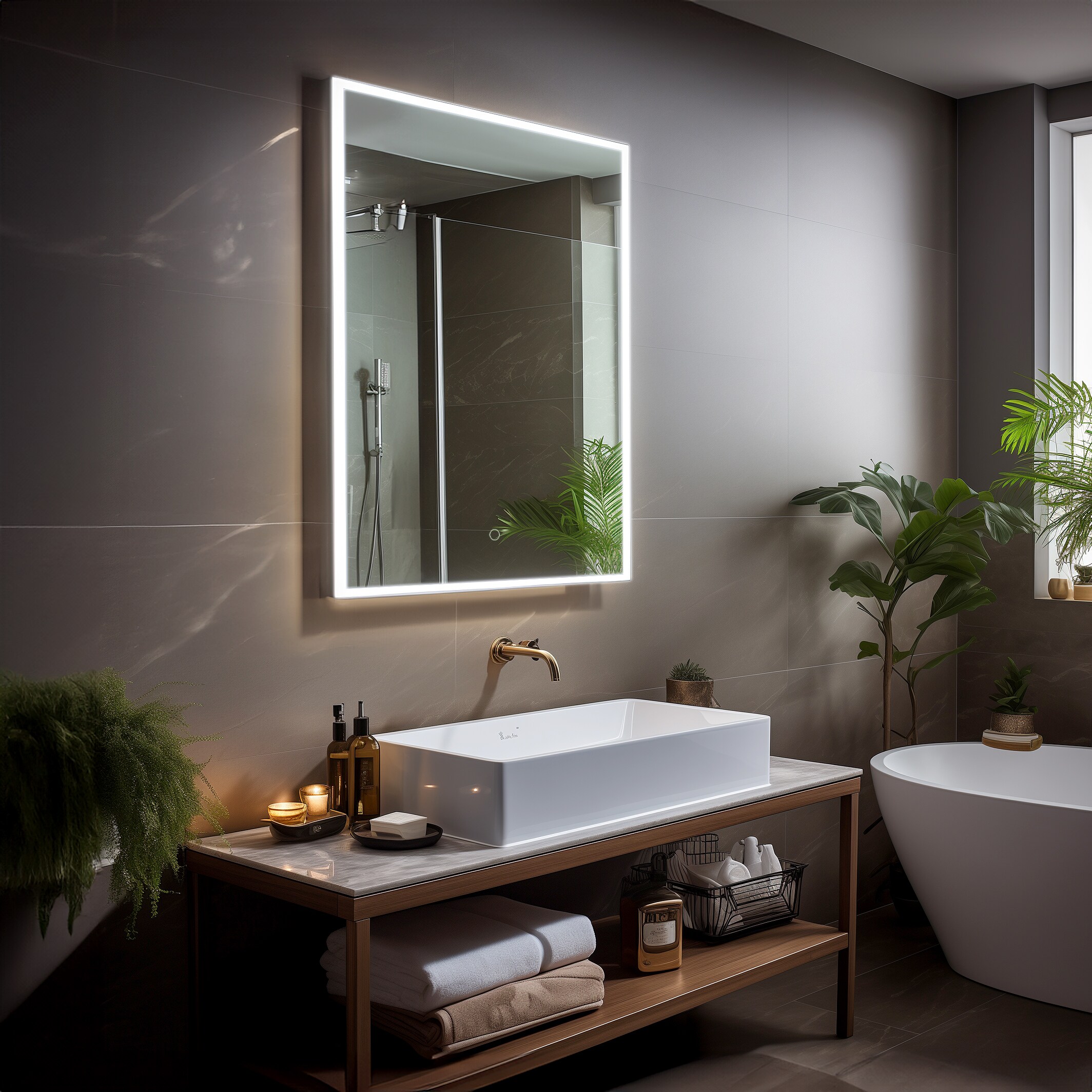 Dreamwerks LACN029 Framed-Bath-Mirrors - View #2