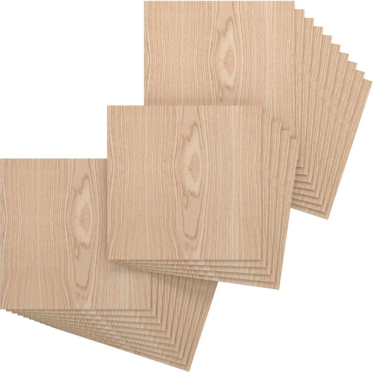 Ekena Millwork HBW24X24X375DRO 23-3/4-in x 23-3/4-in Smooth Paintable/Stainable Wood Wall Panel ( 25 -Pack, Covers 3.92-sq ft )