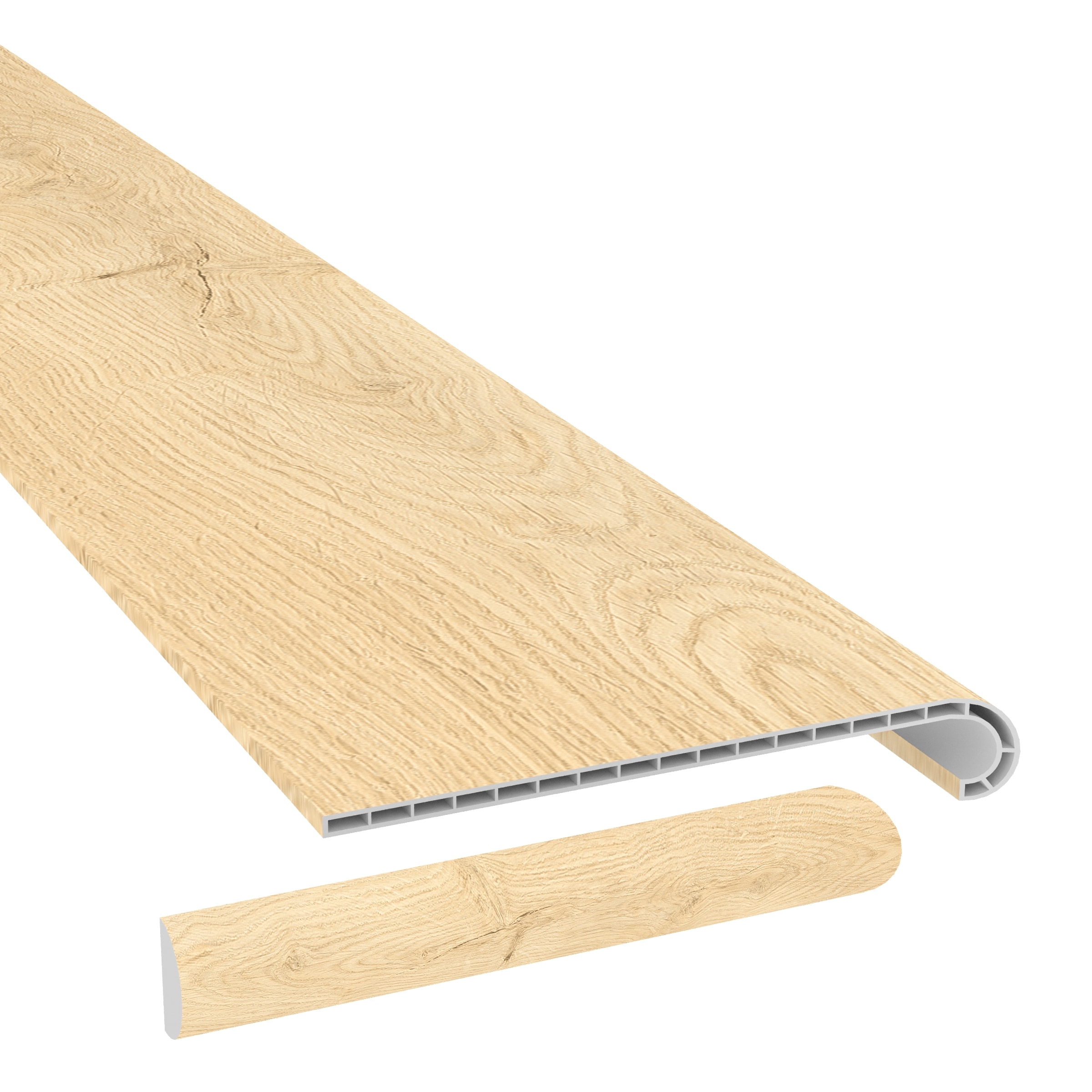 CALI 7902501521 Sandbar Oak 1.73-in T x 12.2-in W x 49.8-in L PVC Bullnose