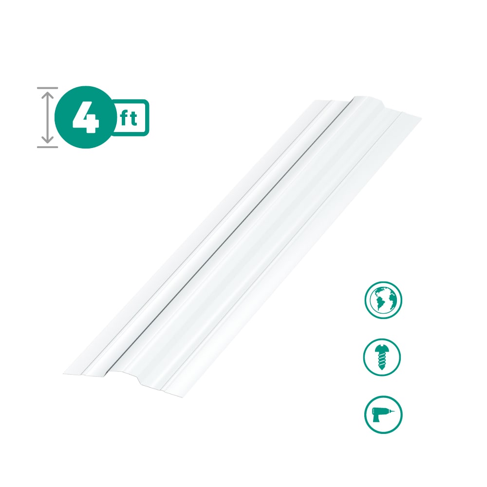 Tuftex Universal Ridge and Trim Clear 18-in x 51-in Polycarbonate Roof Panel Ridge Caps