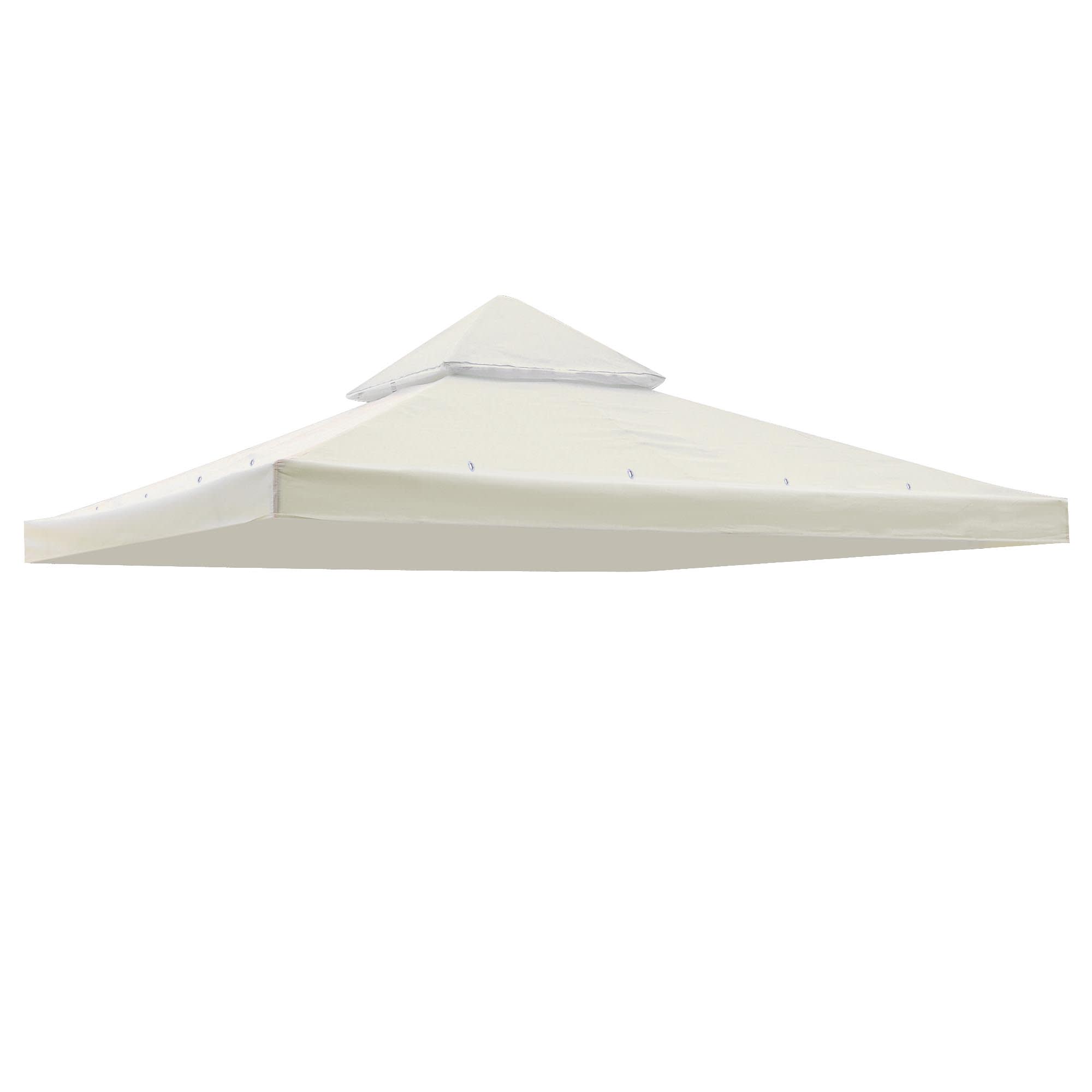 Yescom 07TOP001-8T-W07-LO 8x8Ft 2-Tier Gazebo Top Replacement UV30+ for 2 Tier Outdoor Patio Canopy Cover Party Backyard Garden Ivory
