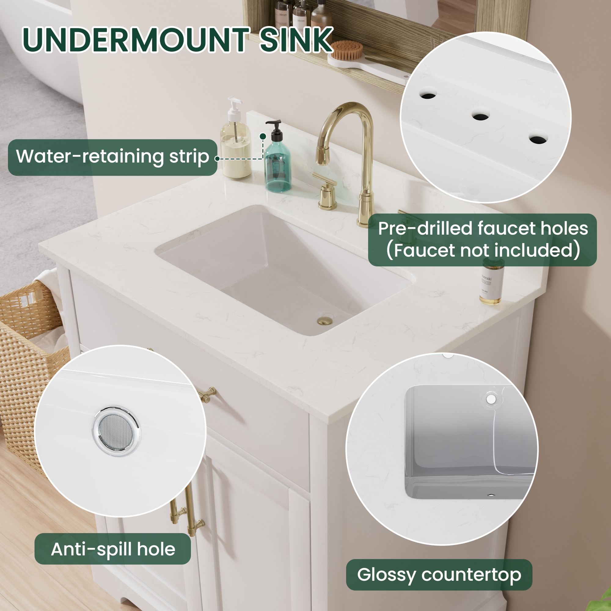 JEAREY JE-48LZKD-WH Bath-Vanity-Combo - View #6