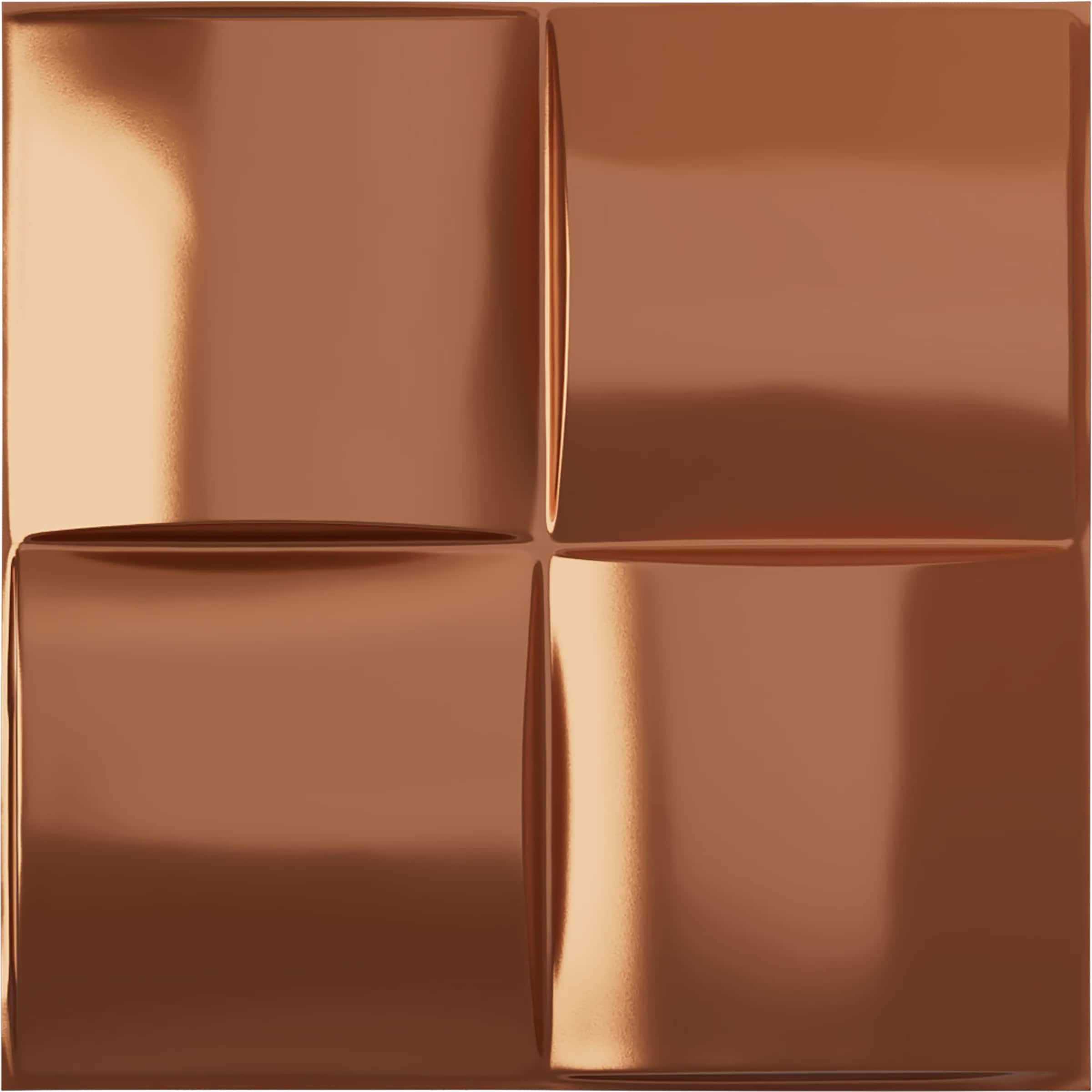 Ekena Millwork WP20X20SMBCO 19-5/8-in x 19-5/8-in Embossed Paintable/Stainable Copper PVC Wall Panel (