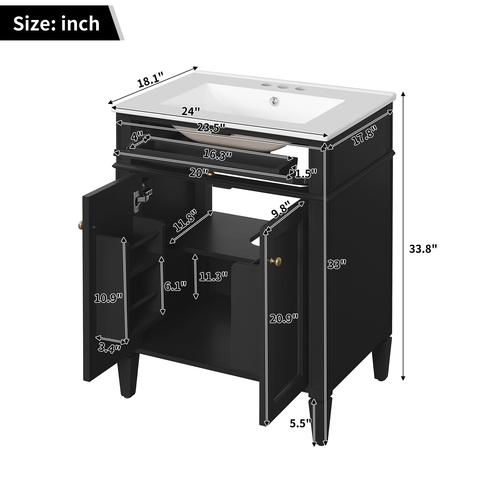 Iseryn YSG309BP293 Bath-Vanity-Combo - View #9