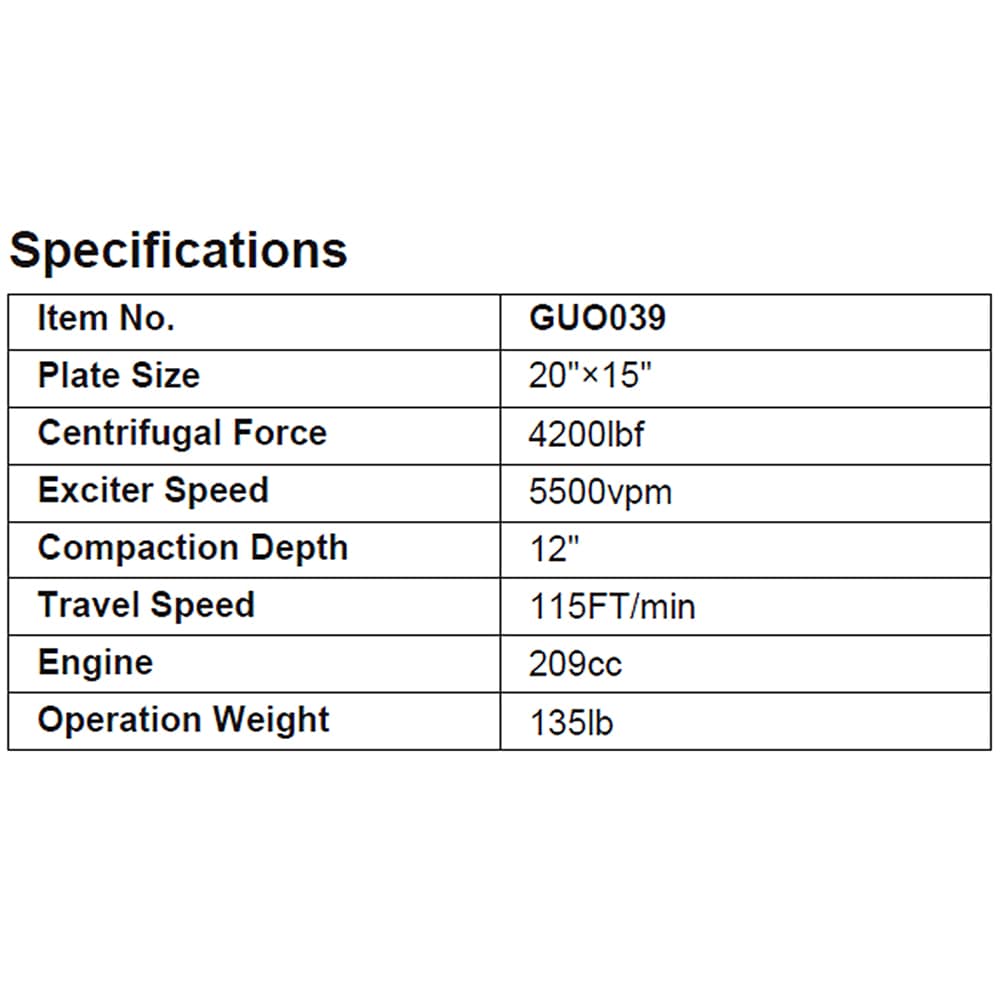 SuperHandy GUO039 Plate-Compactors - View #7