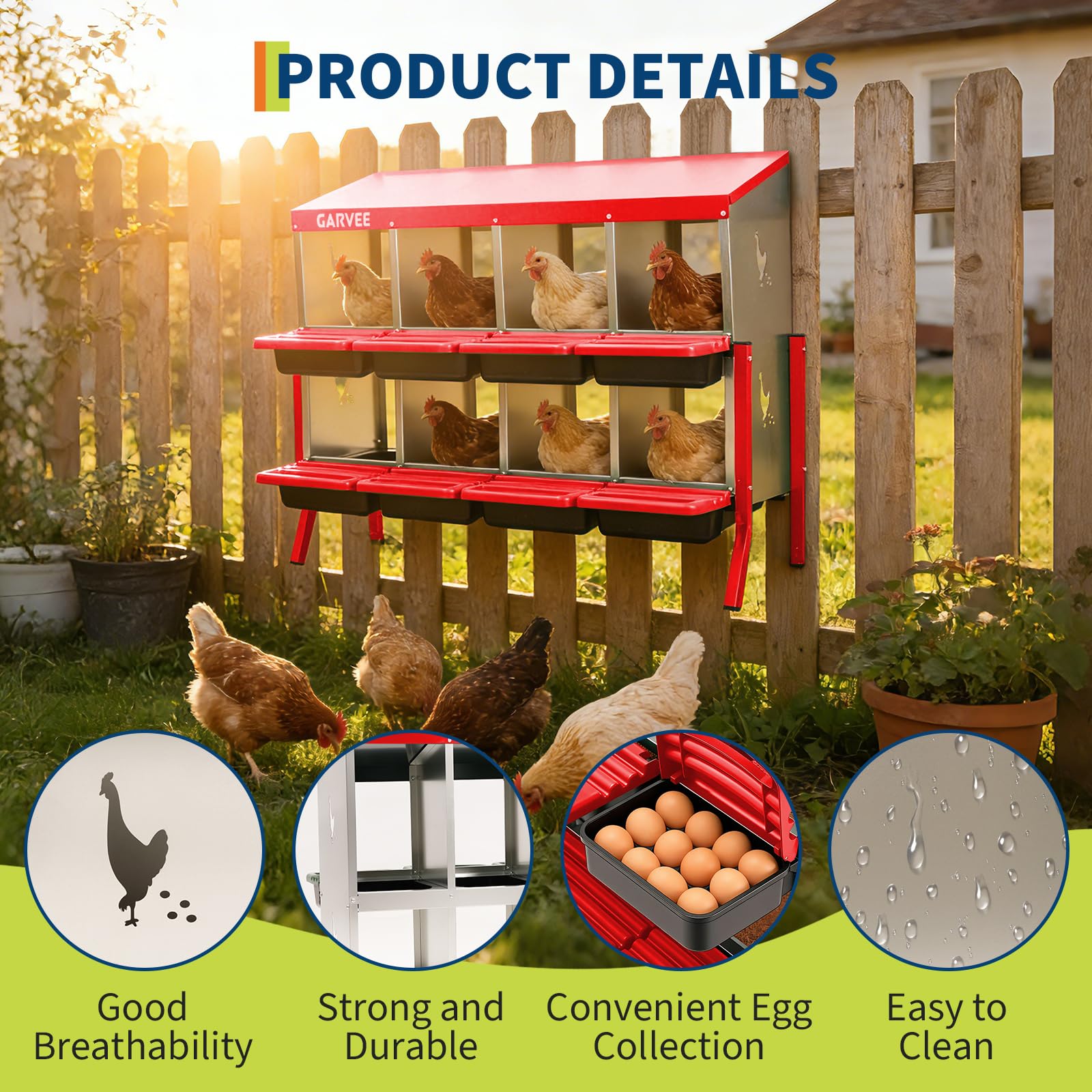 GarveeLife CLJ-VZDWCN-090ANG Chicken-Coops-Rabbit-Hutches - View #3