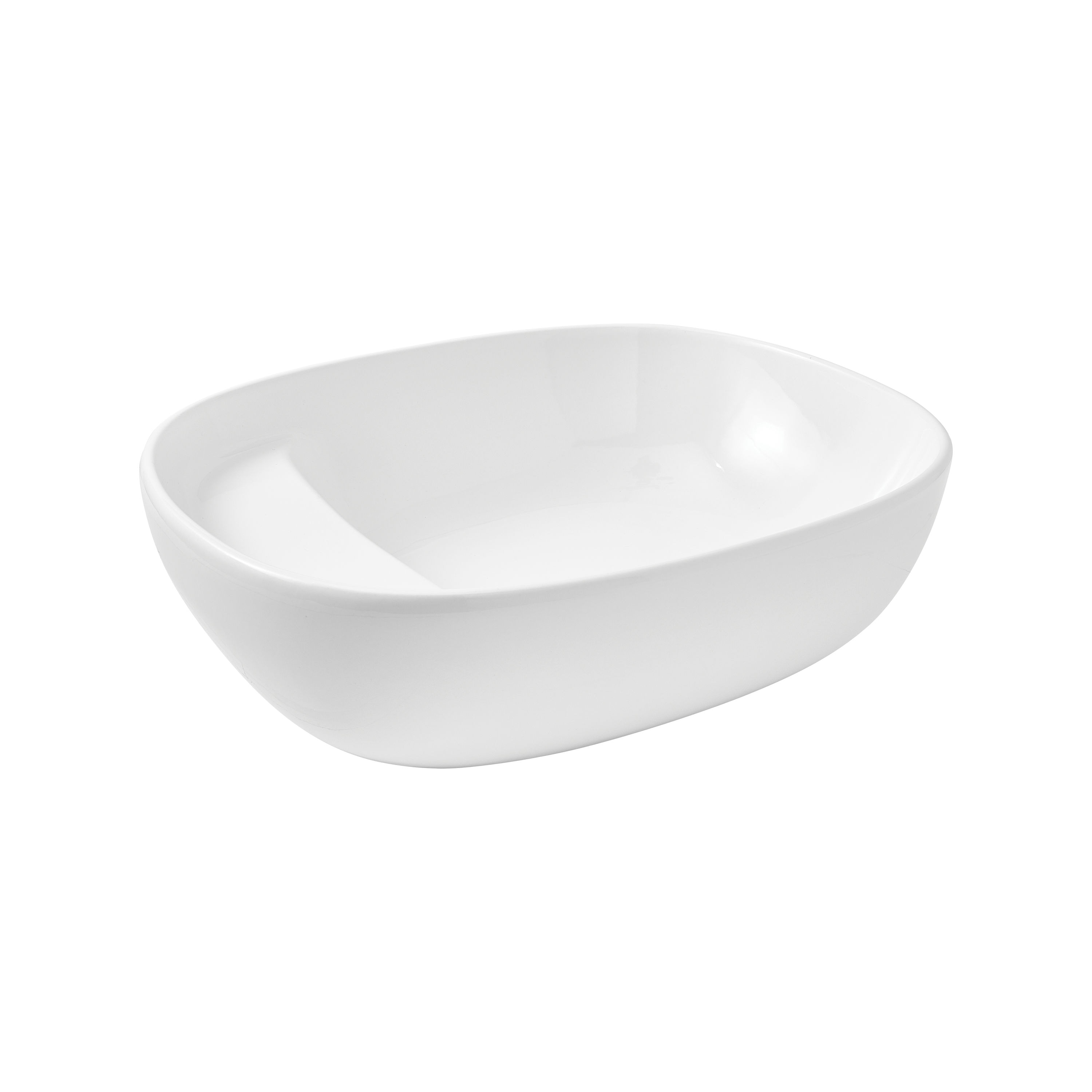 Mansfield 809010000 Liquid Fire clay Vessel Oval Trough Modern White Bathroom Sink ( 14.687-Inches x 18.25-Inches )