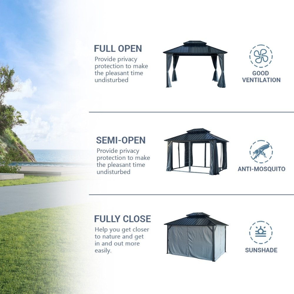 Clihome CL-CF+10589 Wood-Resin-Gazebos - View #6