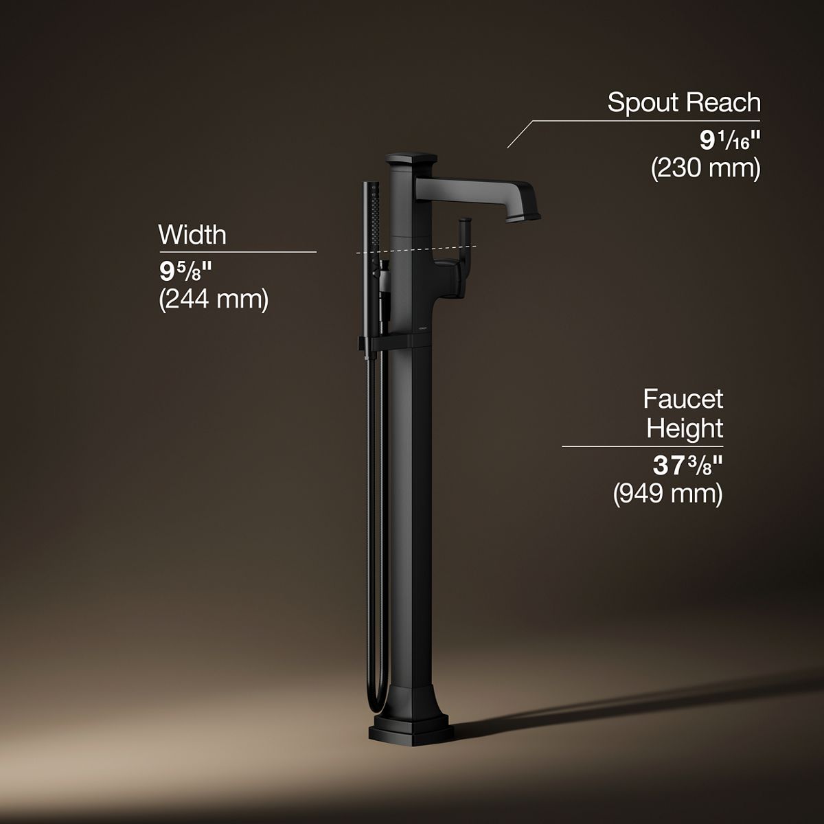 KOHLER T27408-4-BL Roman-Tub-Faucets - View #3