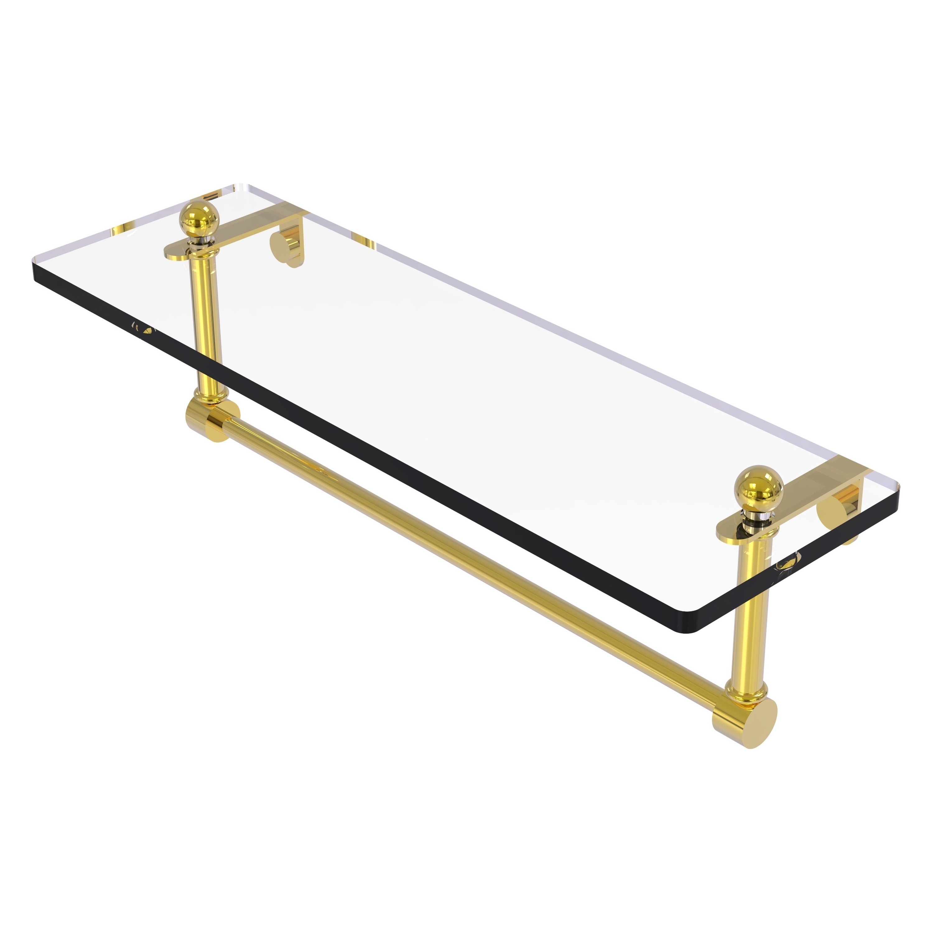 Allied Brass PR-1/16TB-PB Prestige Regal Polished Brass Wall mount Bathroom Shelf ( 16-in x 5-in x 5-in )