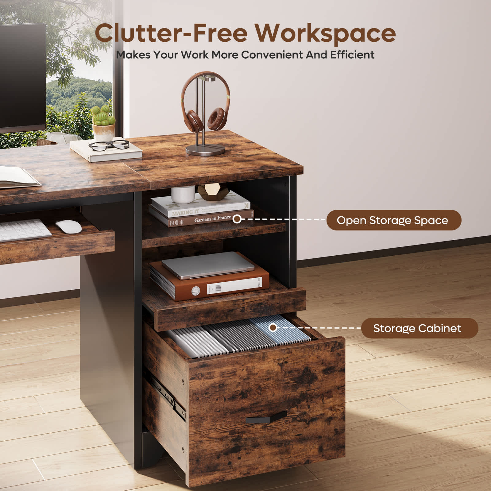 Bestier LOW-H107012B-RST desks - View #7