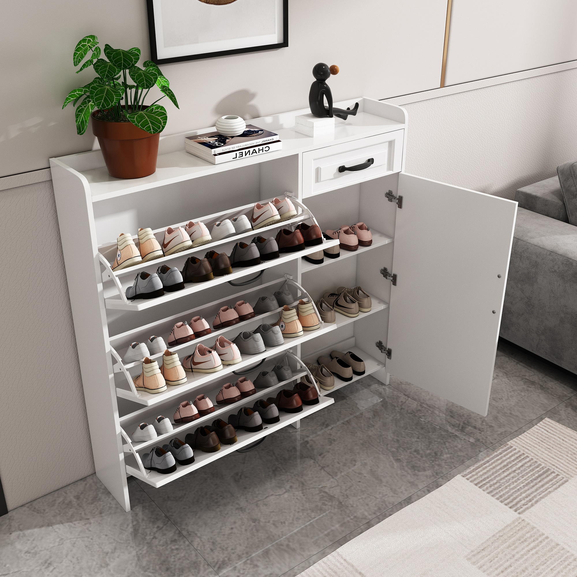 SINOFURN SYC080013WT Shoe-Racks - View #6