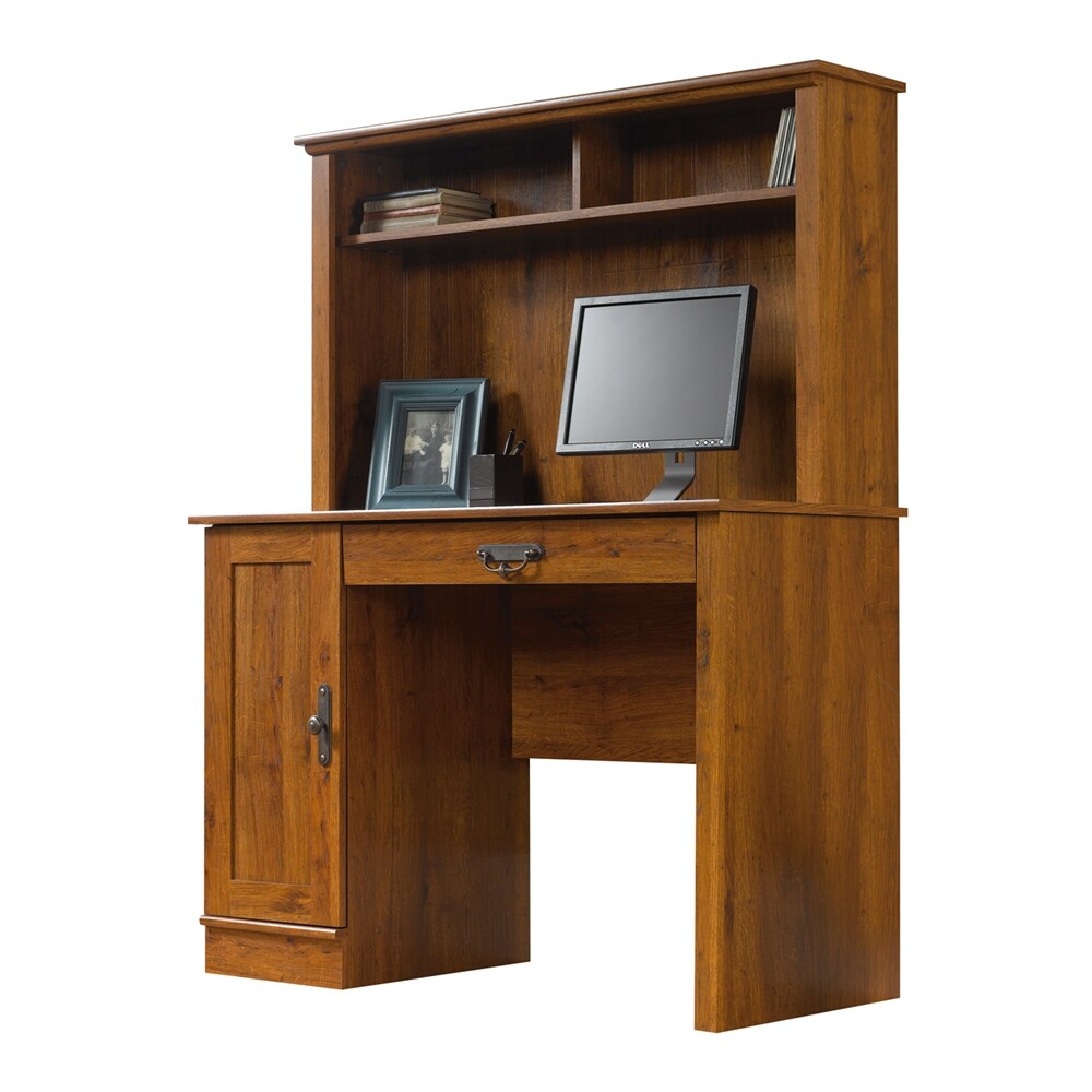 sauder harvest mill computer desk with hutch