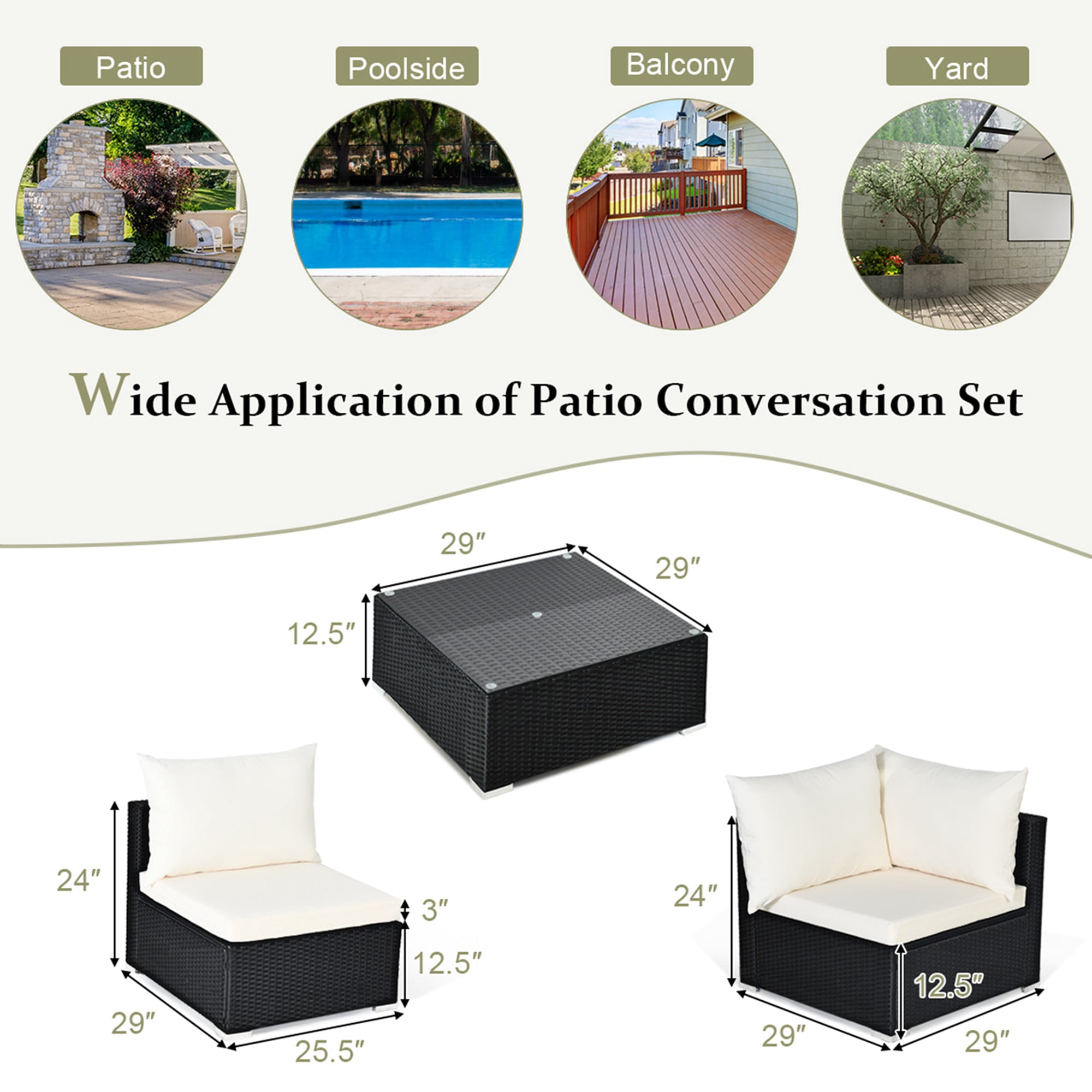 Costway HW70659WB+ Patio-Conversation-Sets - View #2