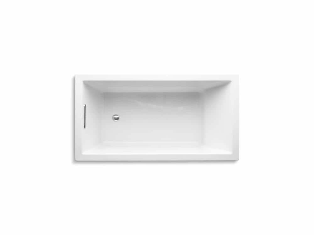 White Acrylic 60" x 32" Drop-In Soaking Bathtub