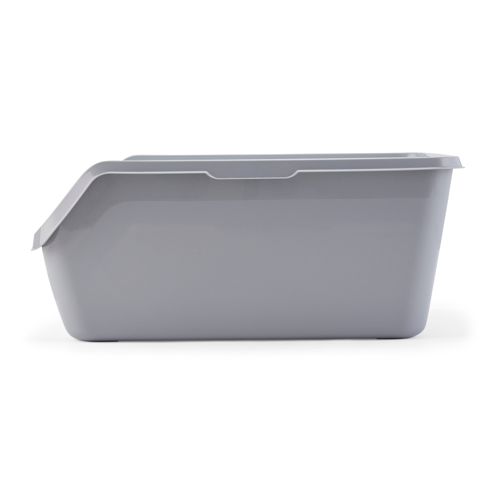 So Phresh  Scatter Shield High-Back Litter Box Gray Plastic Pan 24-in L X 18-in W X 10-in H