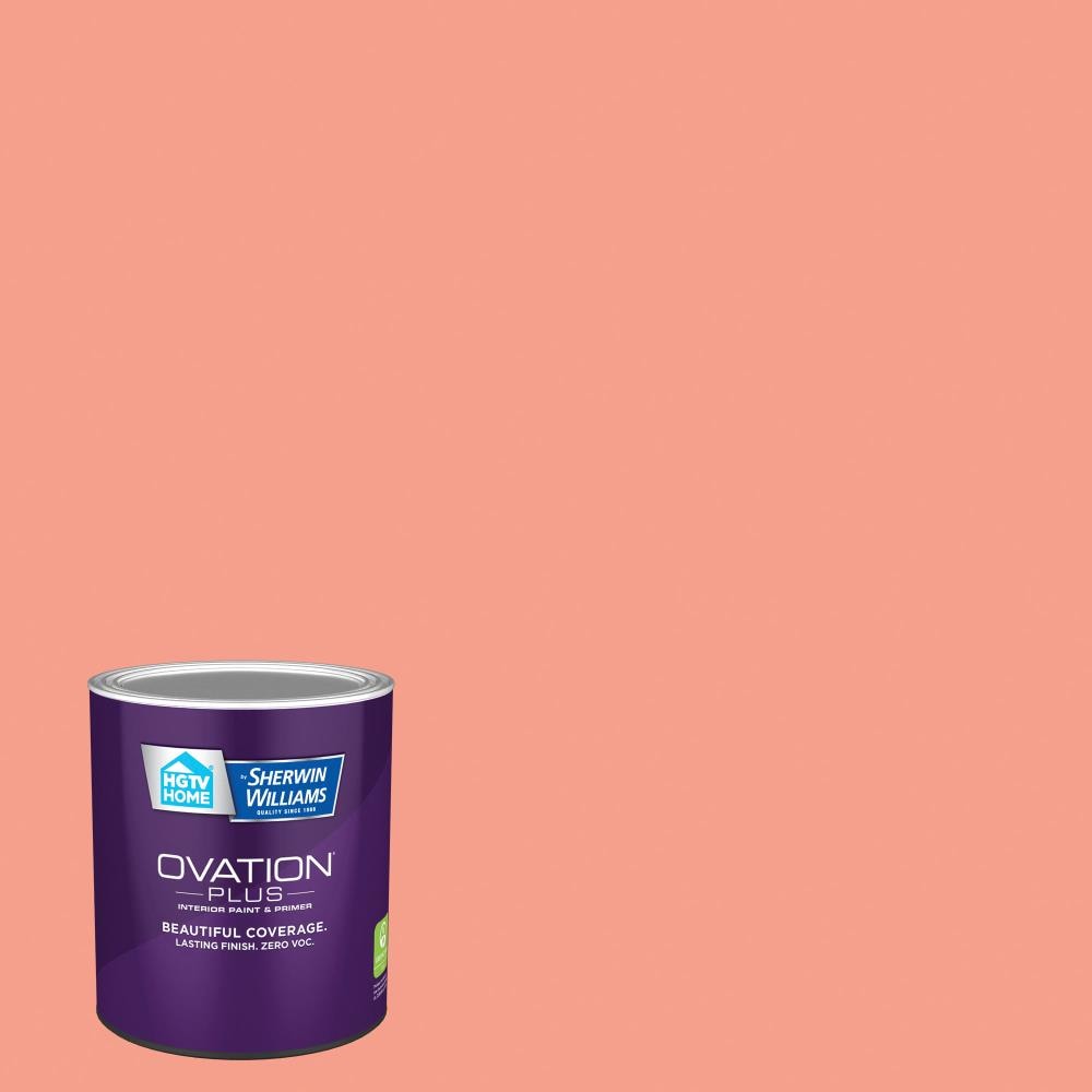 HGTV HOME by Sherwin-Williams 2004-4A-2557210 Ovation Plus Semi-gloss Coral Reef 2004-4A Latex Interior Paint Paint + Primer ( 1-quart )