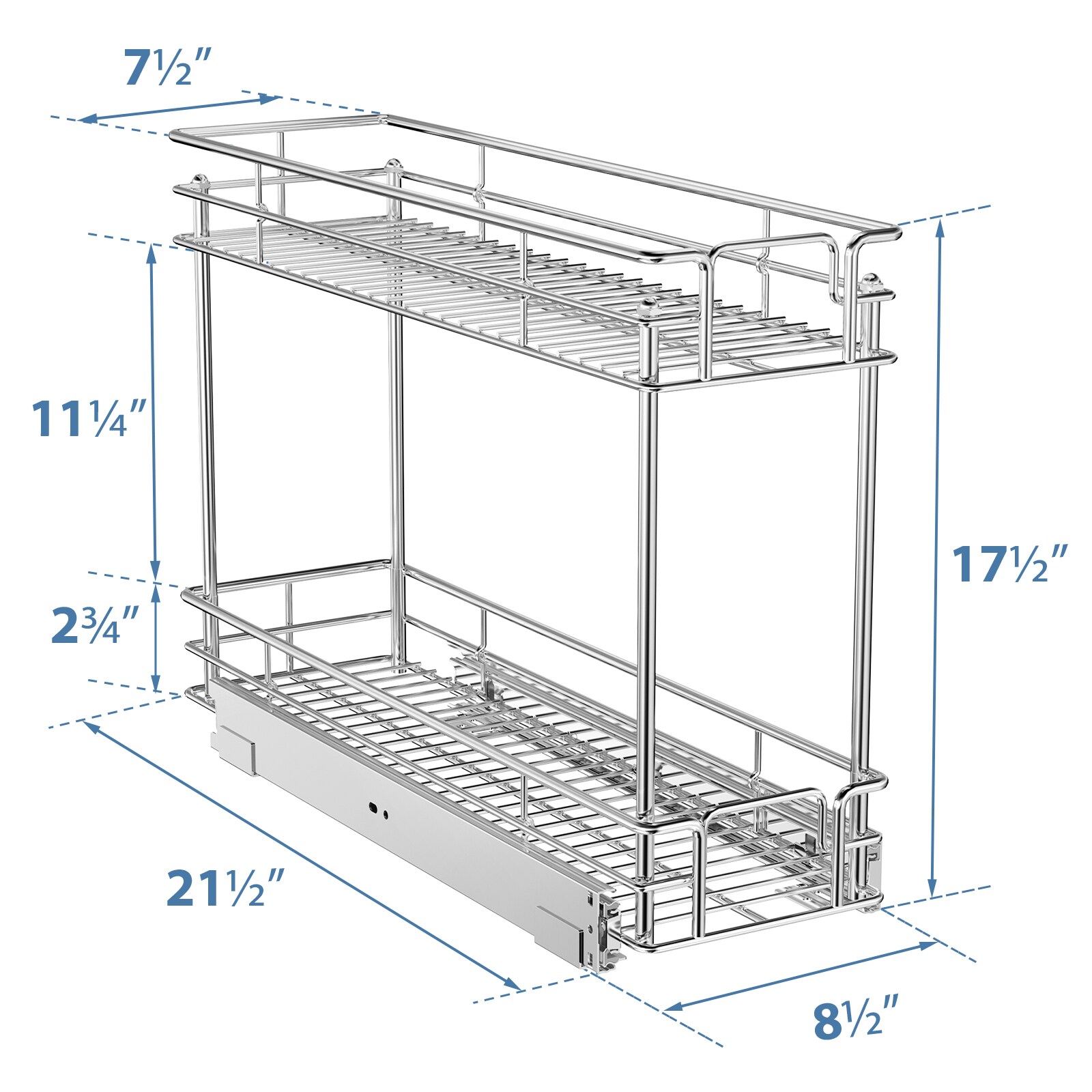 LOVMOR 0922-2TIER-SPICE Pull-Out-Cabinet-Baskets - View #3