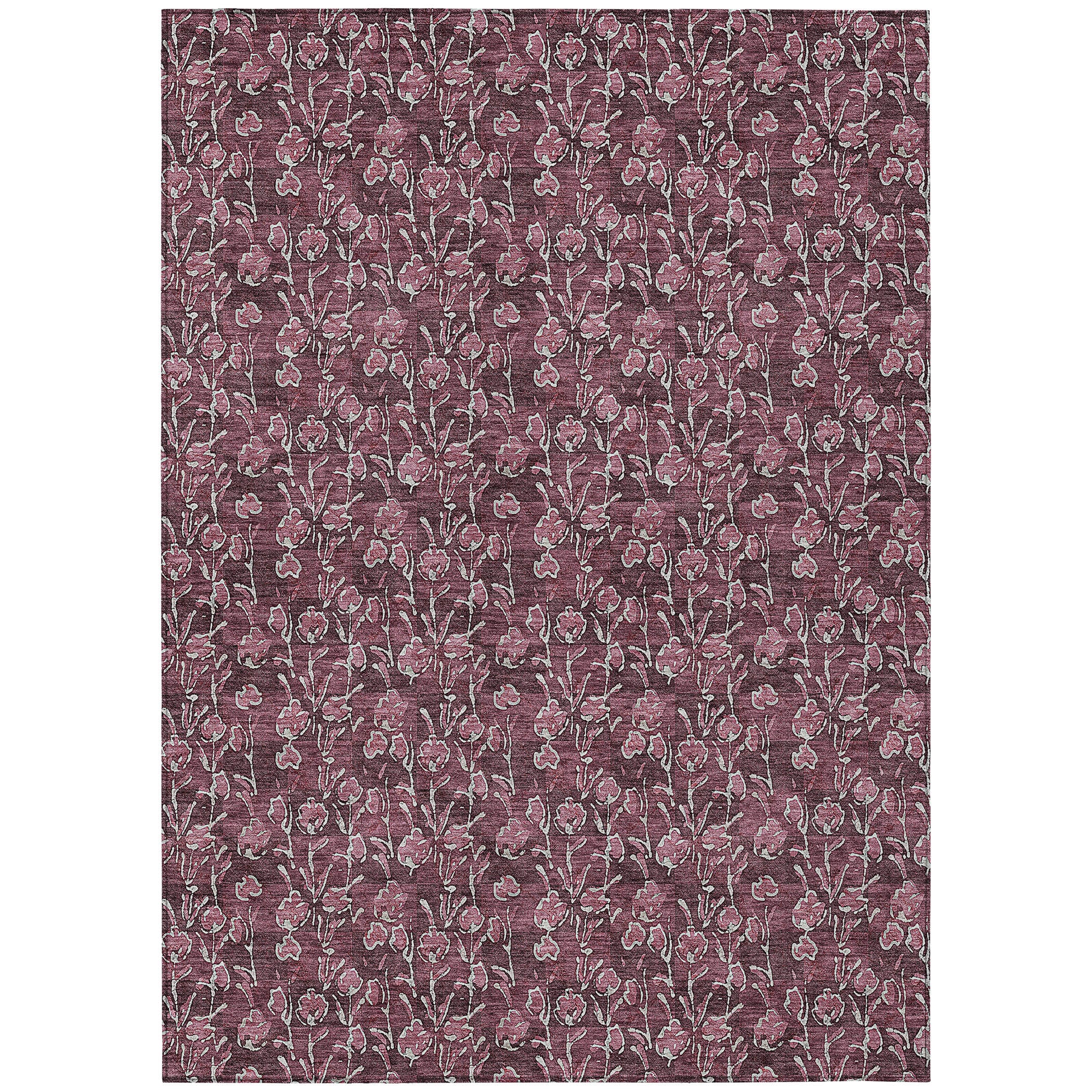 Addison Rugs ACN692MM8X10 Chantille ACN692MM 8 x 10 (ft) Polyester Merlot Rectangular Indoor/Outdoor Geometric Machine washable Area rug